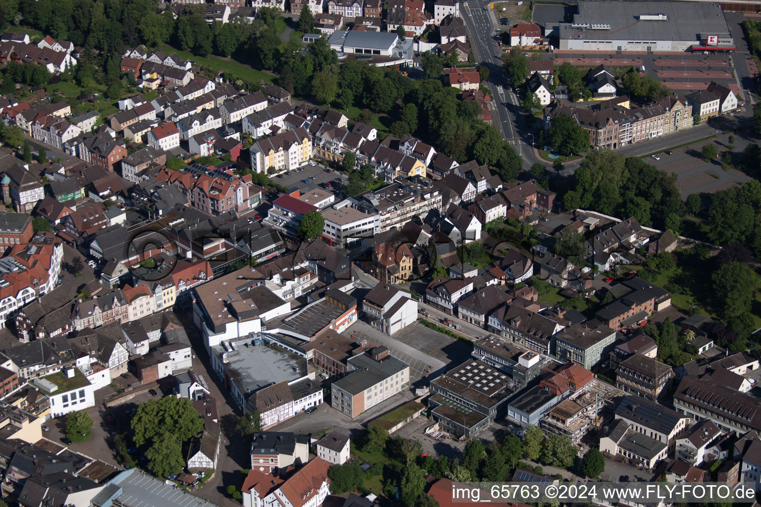 Höxter dans le département Rhénanie du Nord-Westphalie, Allemagne d'en haut