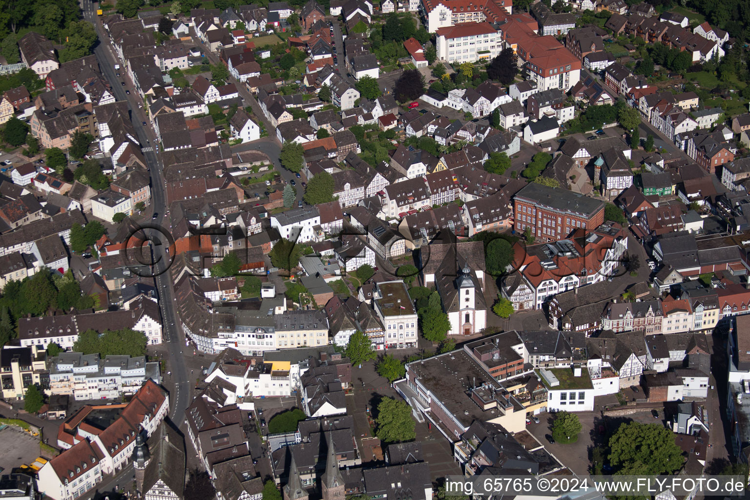 Höxter dans le département Rhénanie du Nord-Westphalie, Allemagne vue d'en haut