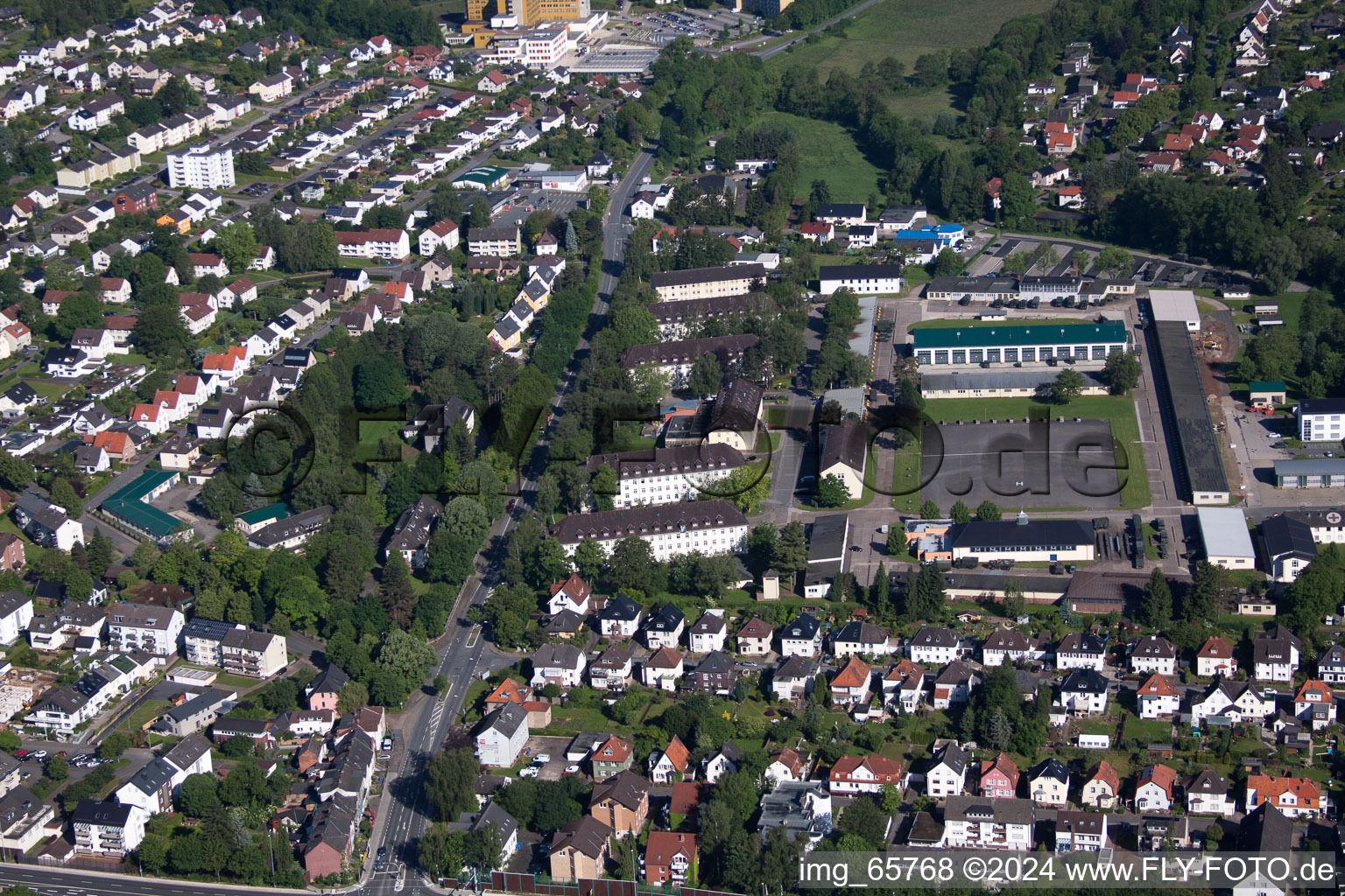 Höxter dans le département Rhénanie du Nord-Westphalie, Allemagne vue du ciel