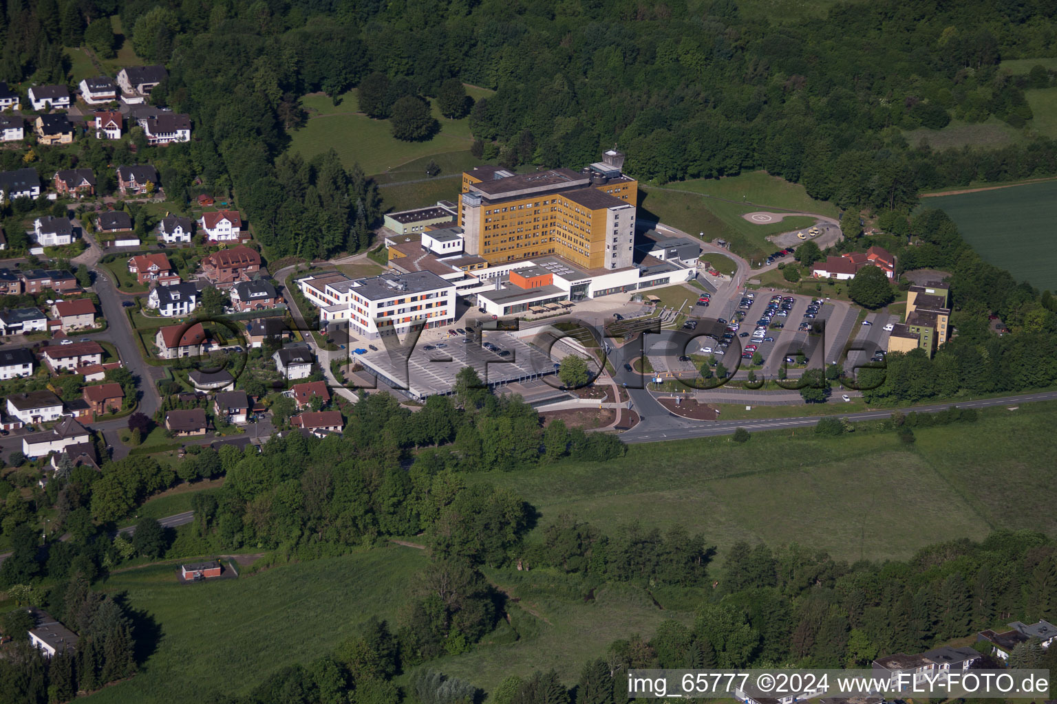 Vue aérienne de Höxter dans le département Rhénanie du Nord-Westphalie, Allemagne