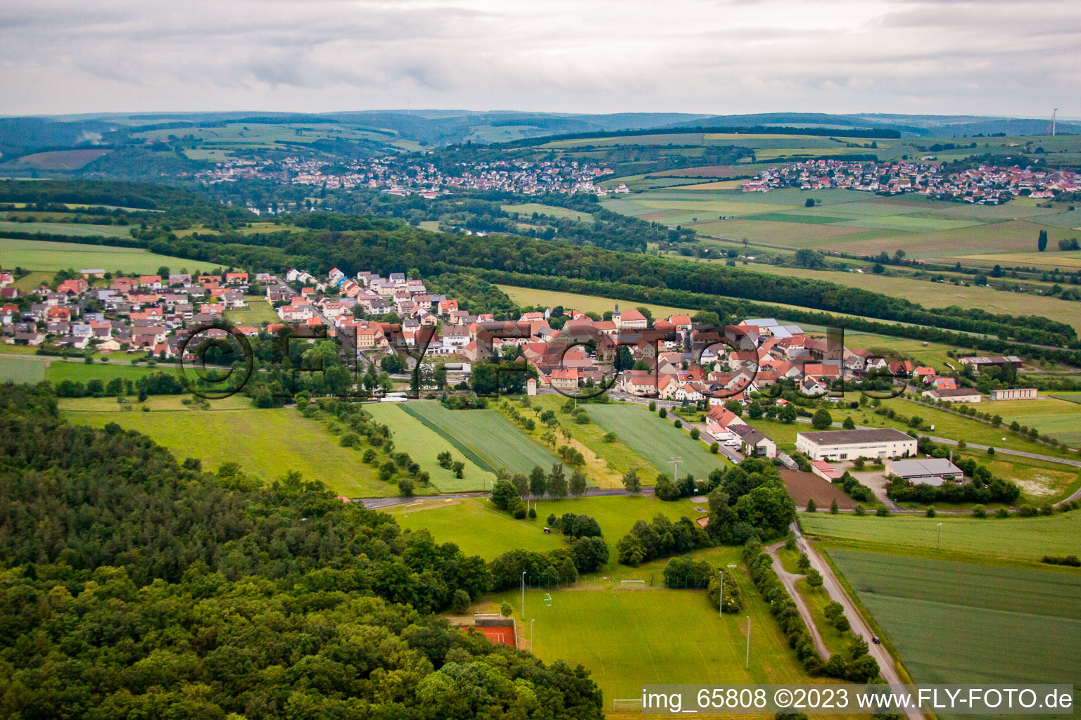 Vue oblique de Weyer à Gochsheim dans le département Bavière, Allemagne