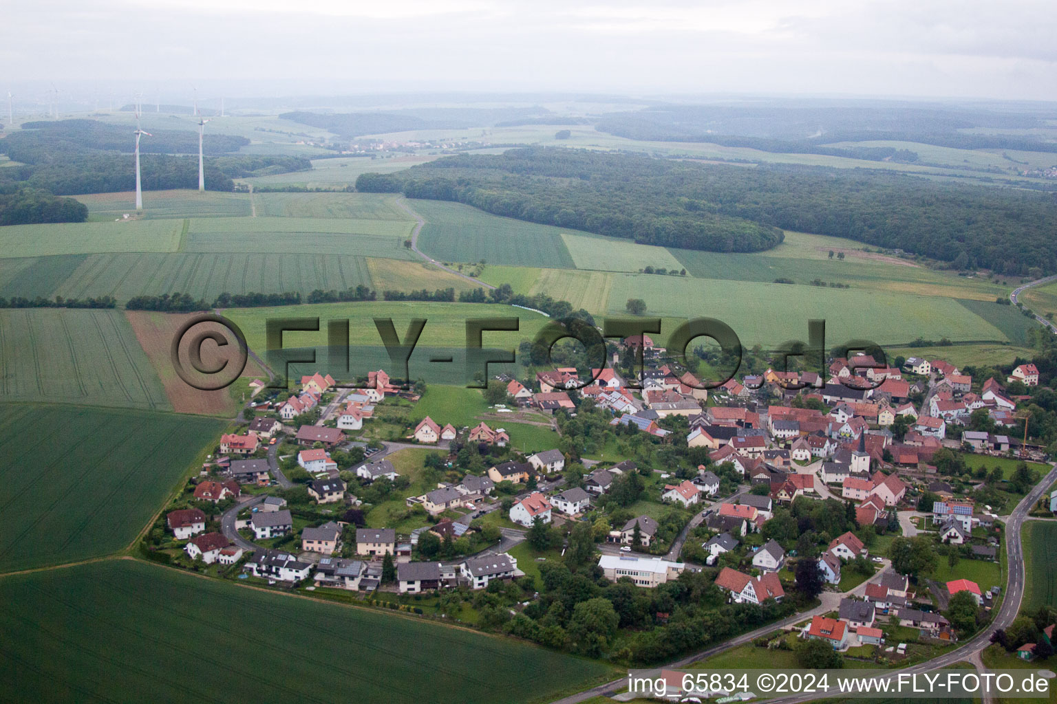 Vue aérienne de Buch dans le département Bade-Wurtemberg, Allemagne