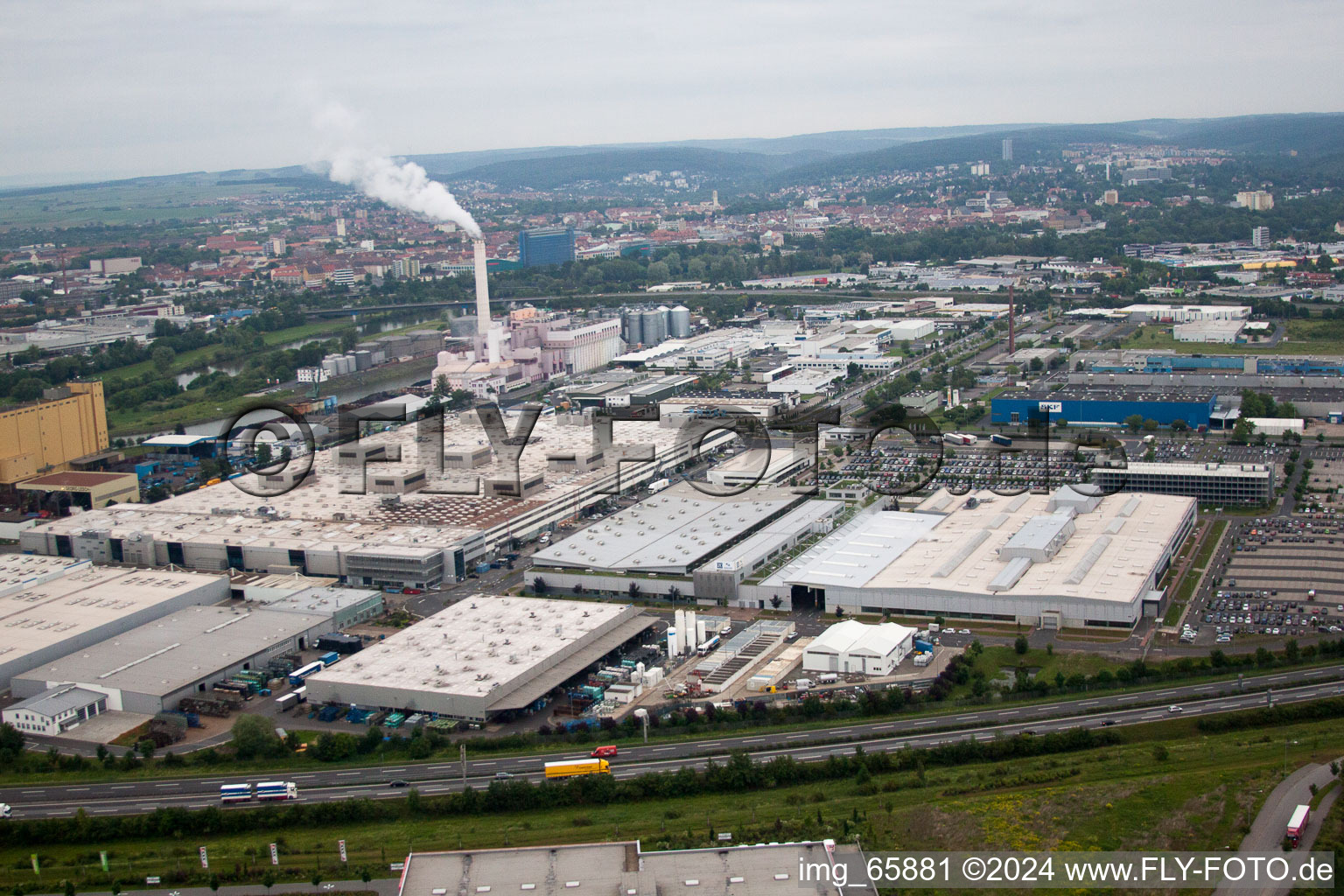 Photographie aérienne de Zone industrielle Hafenstr à Schweinfurt dans le département Bavière, Allemagne