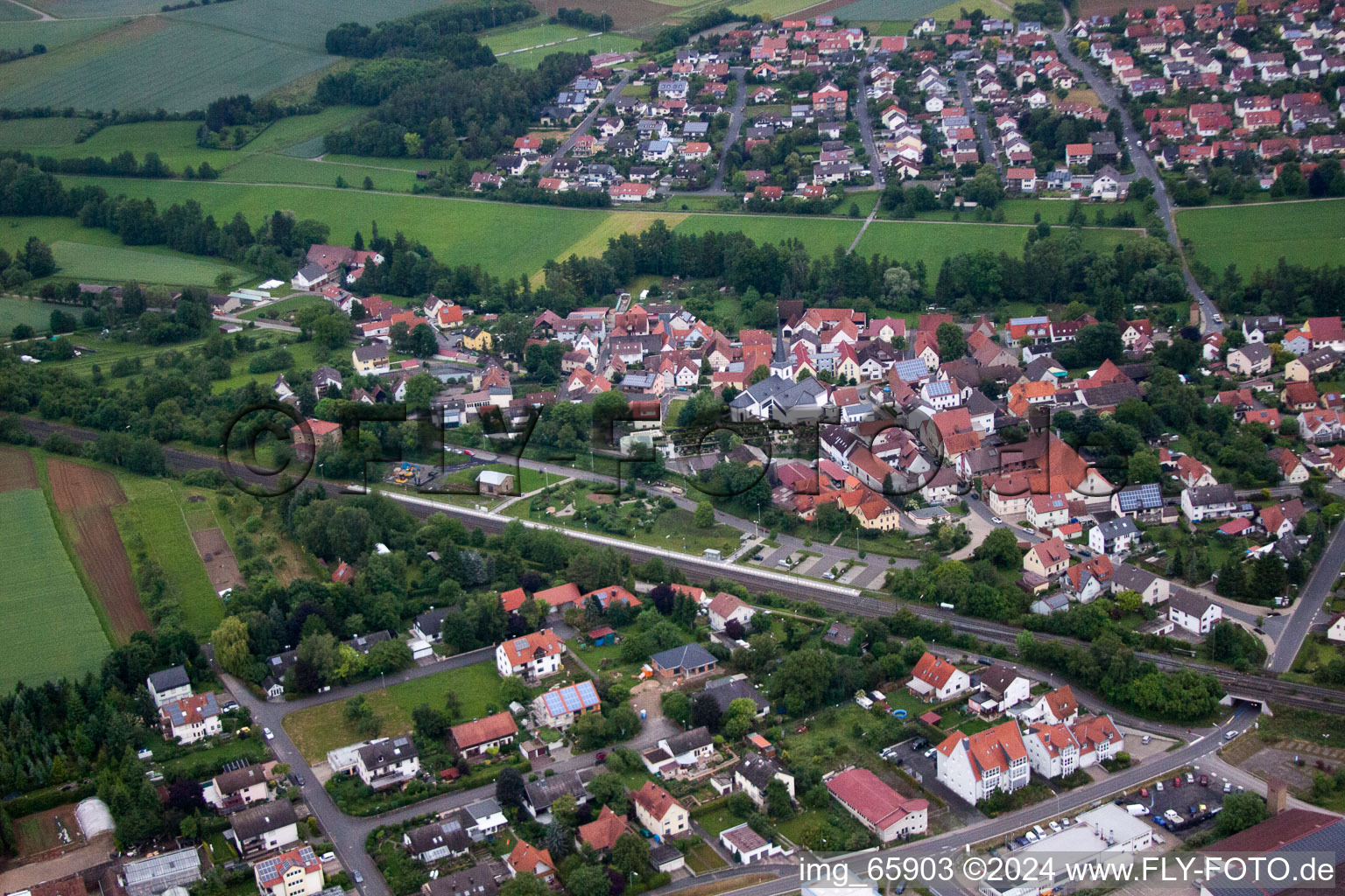 Vue aérienne de Schweinfurt Oberwerrn à Oberwerrn dans le département Bavière, Allemagne