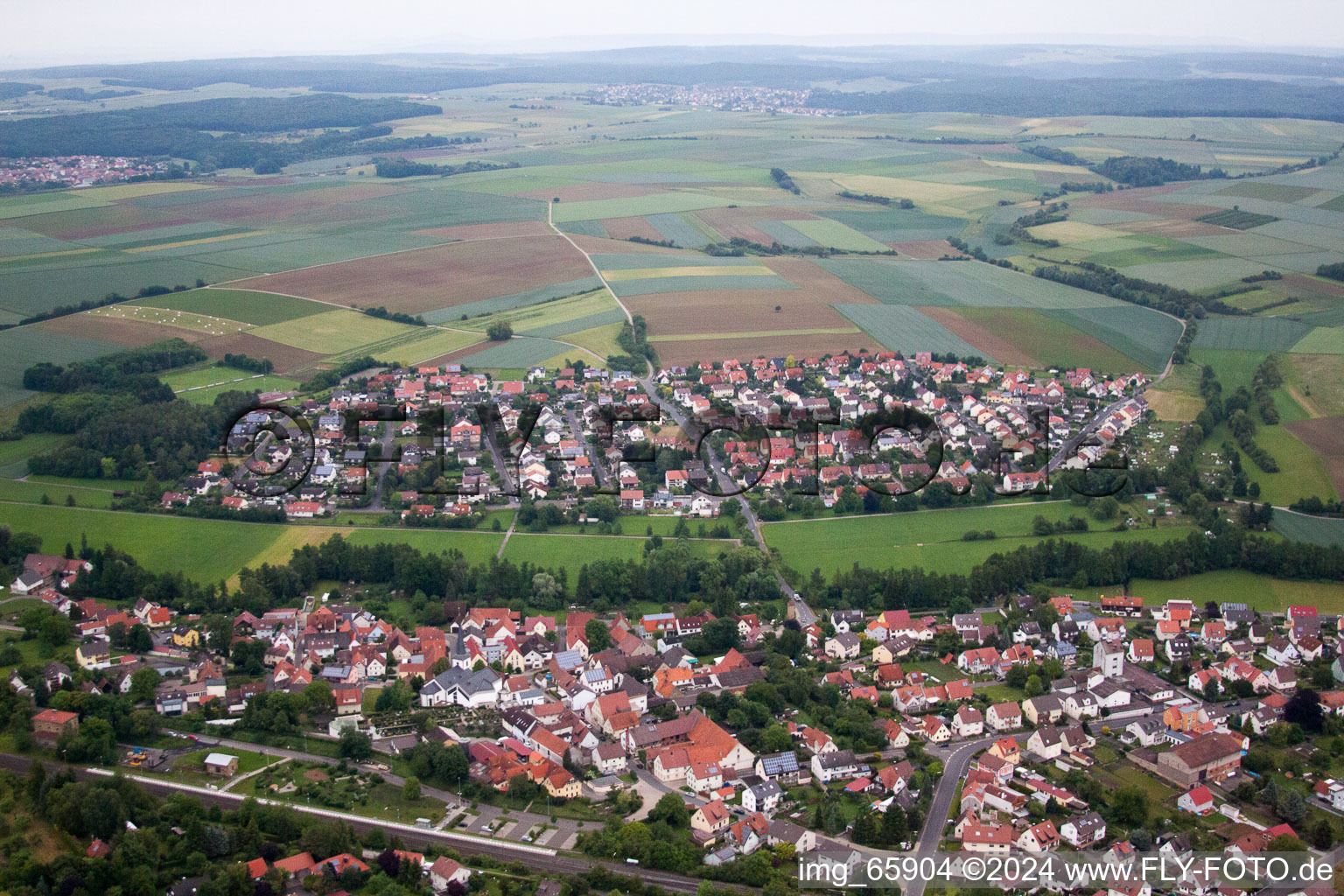 Vue aérienne de Schweinfurt Oberwerrn à Oberwerrn dans le département Bavière, Allemagne