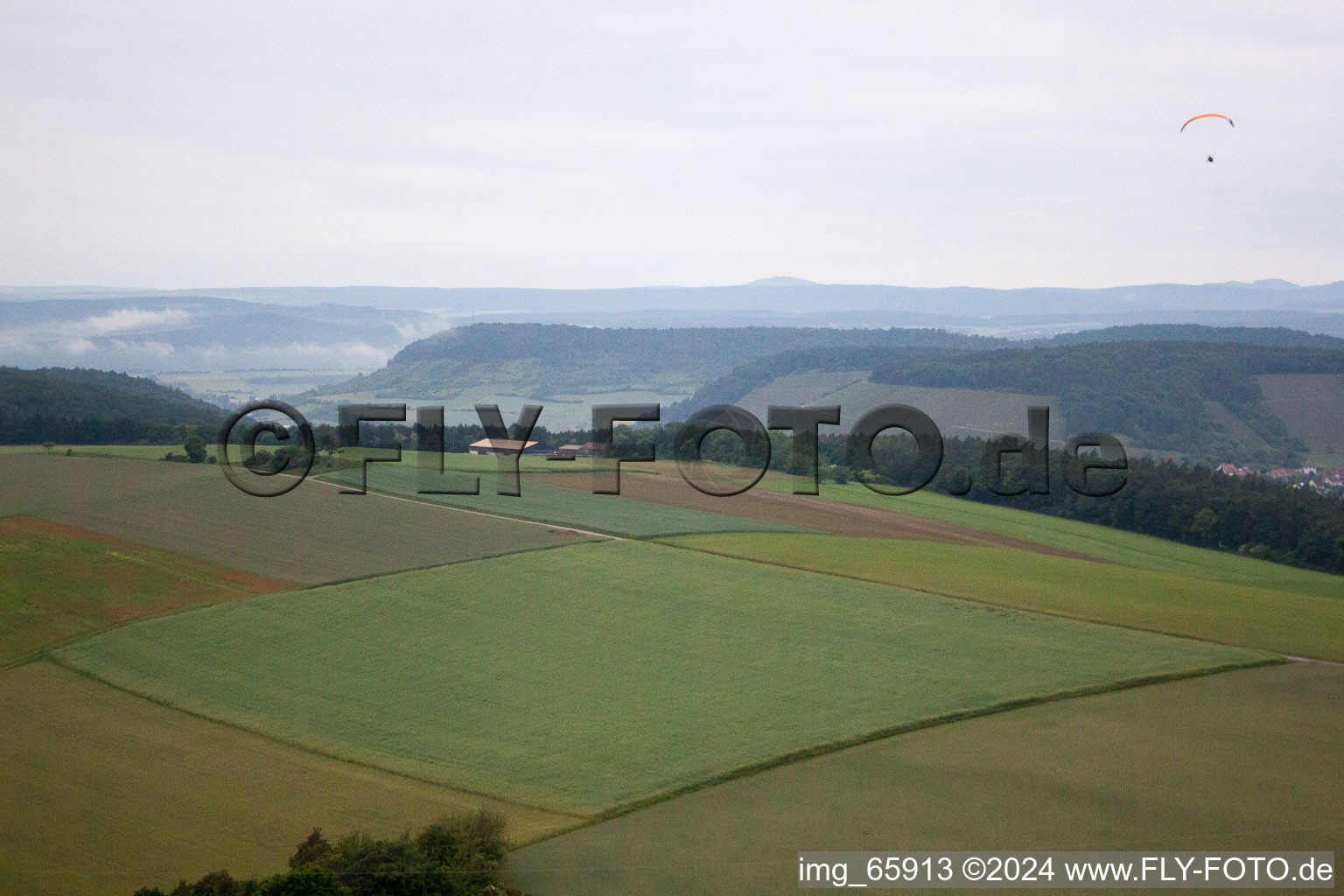 Vue aérienne de Ramsthal dans le département Bavière, Allemagne