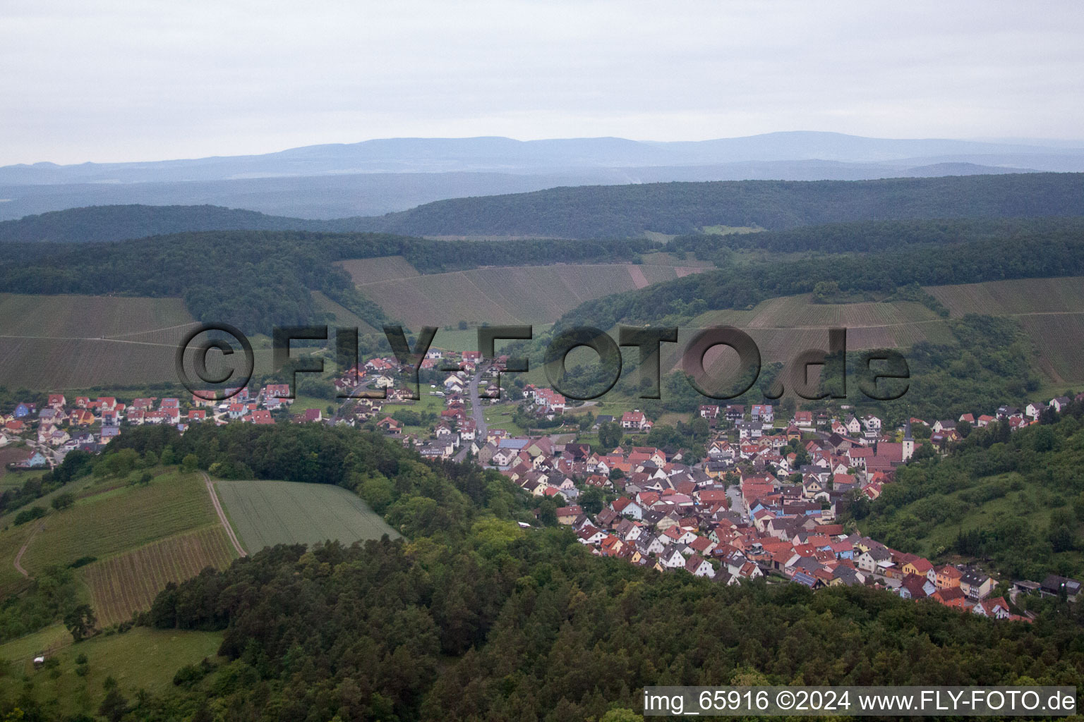 Photographie aérienne de Ramsthal dans le département Bavière, Allemagne