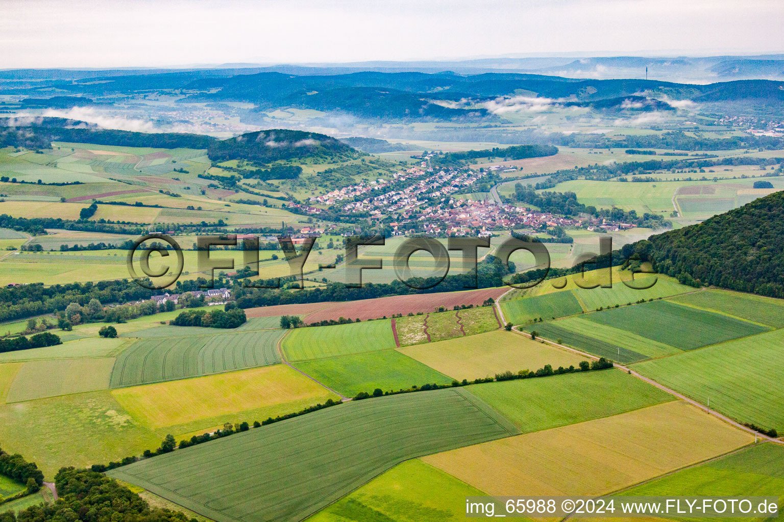 Photographie aérienne de Morlesau dans le département Bavière, Allemagne