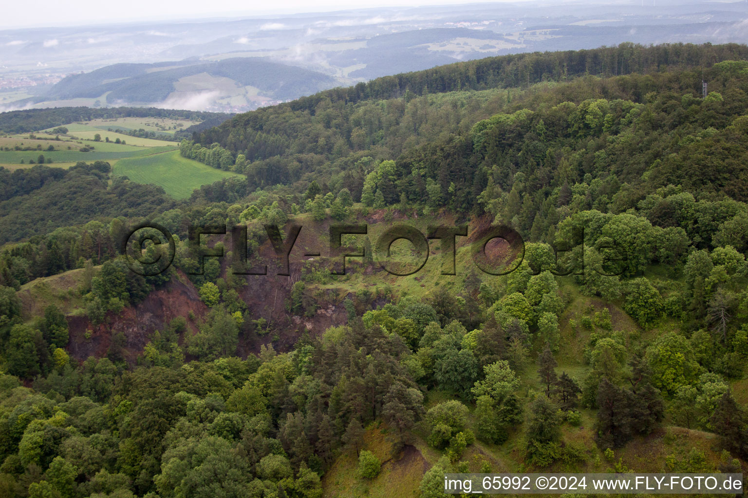 Photographie aérienne de Weickersgrüben dans le département Bavière, Allemagne