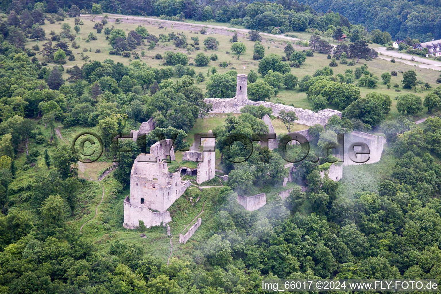 Photographie aérienne de Gössenheim dans le département Bavière, Allemagne