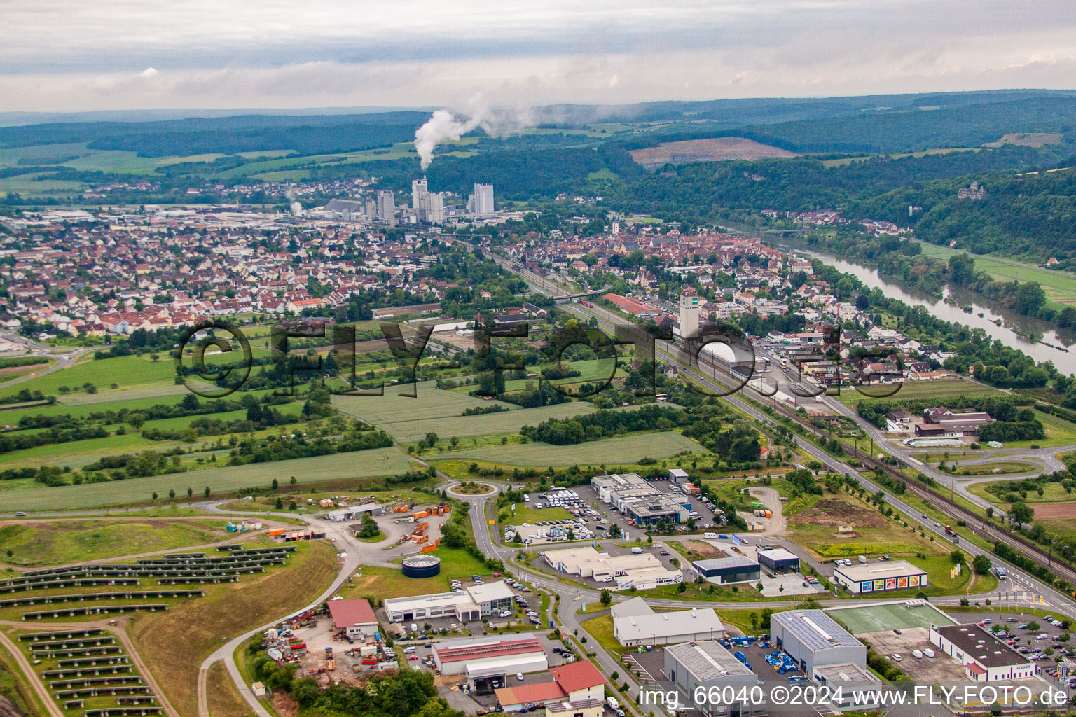 Karlstadt à Karlstadt am Main dans le département Bavière, Allemagne d'en haut