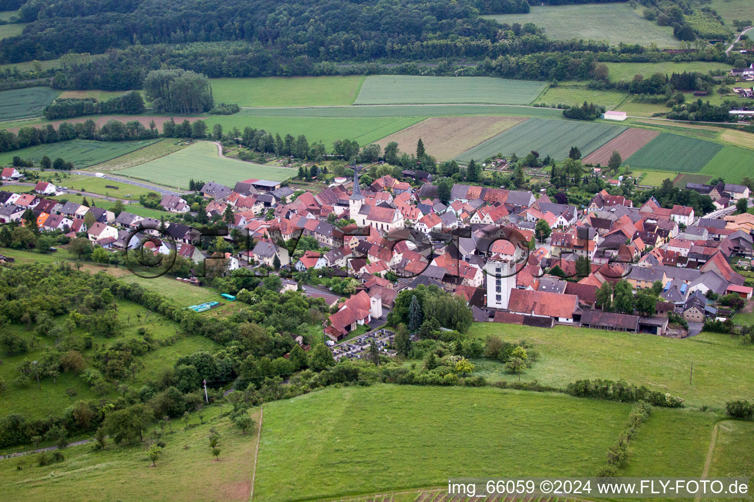 Photographie aérienne de Müdesheim dans le département Bavière, Allemagne