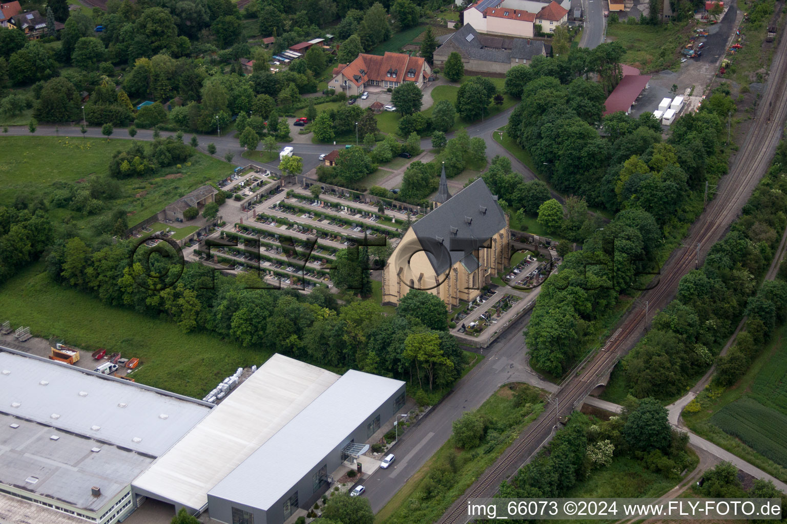 Arnstein dans le département Bavière, Allemagne vue du ciel