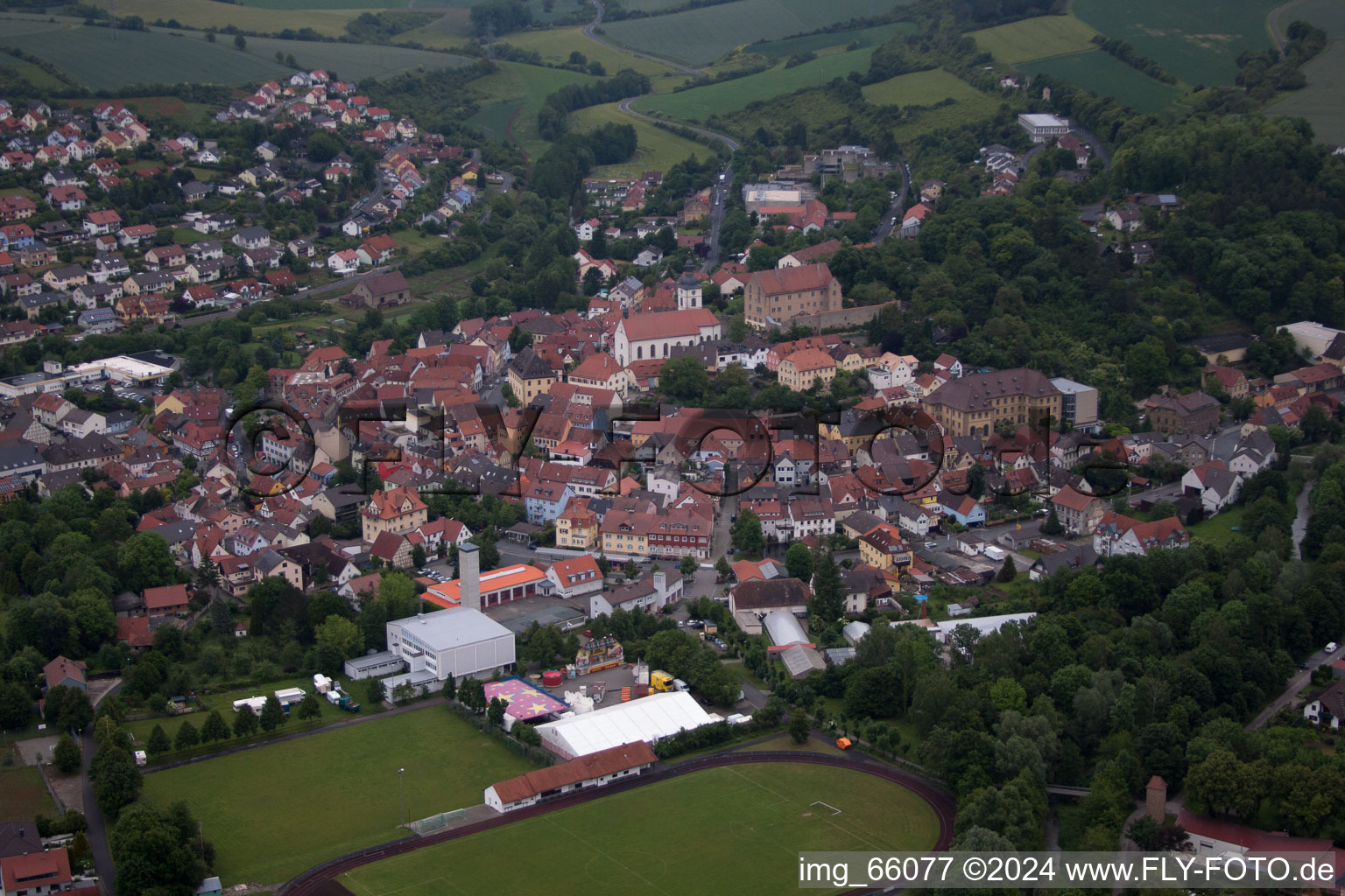 Image drone de Arnstein dans le département Bavière, Allemagne