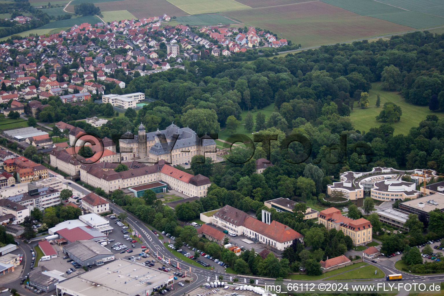 Werneck dans le département Bavière, Allemagne vue du ciel