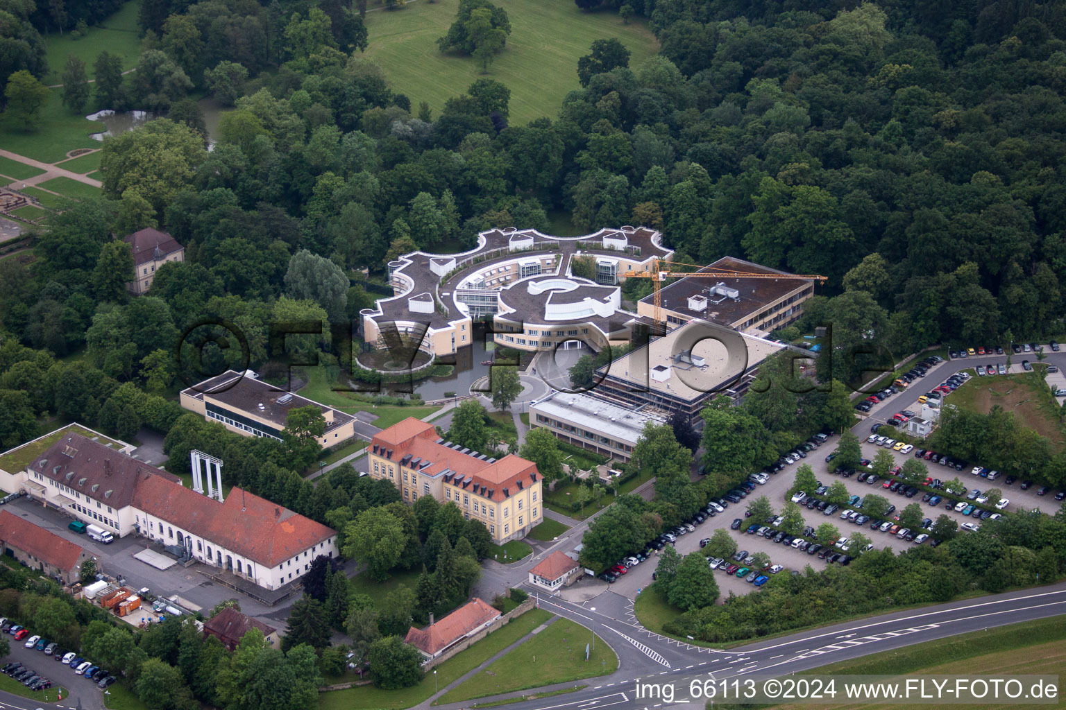 Enregistrement par drone de Werneck dans le département Bavière, Allemagne