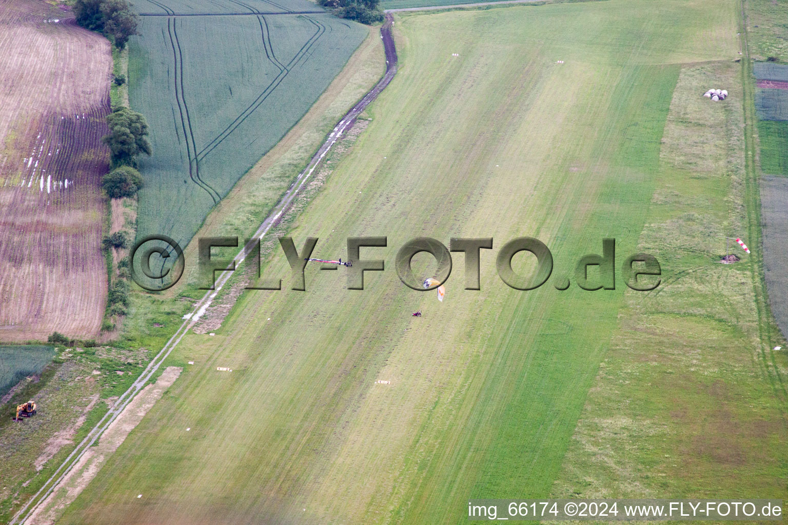 Vue aérienne de En approche EDFS à Schweinfurt dans le département Bavière, Allemagne