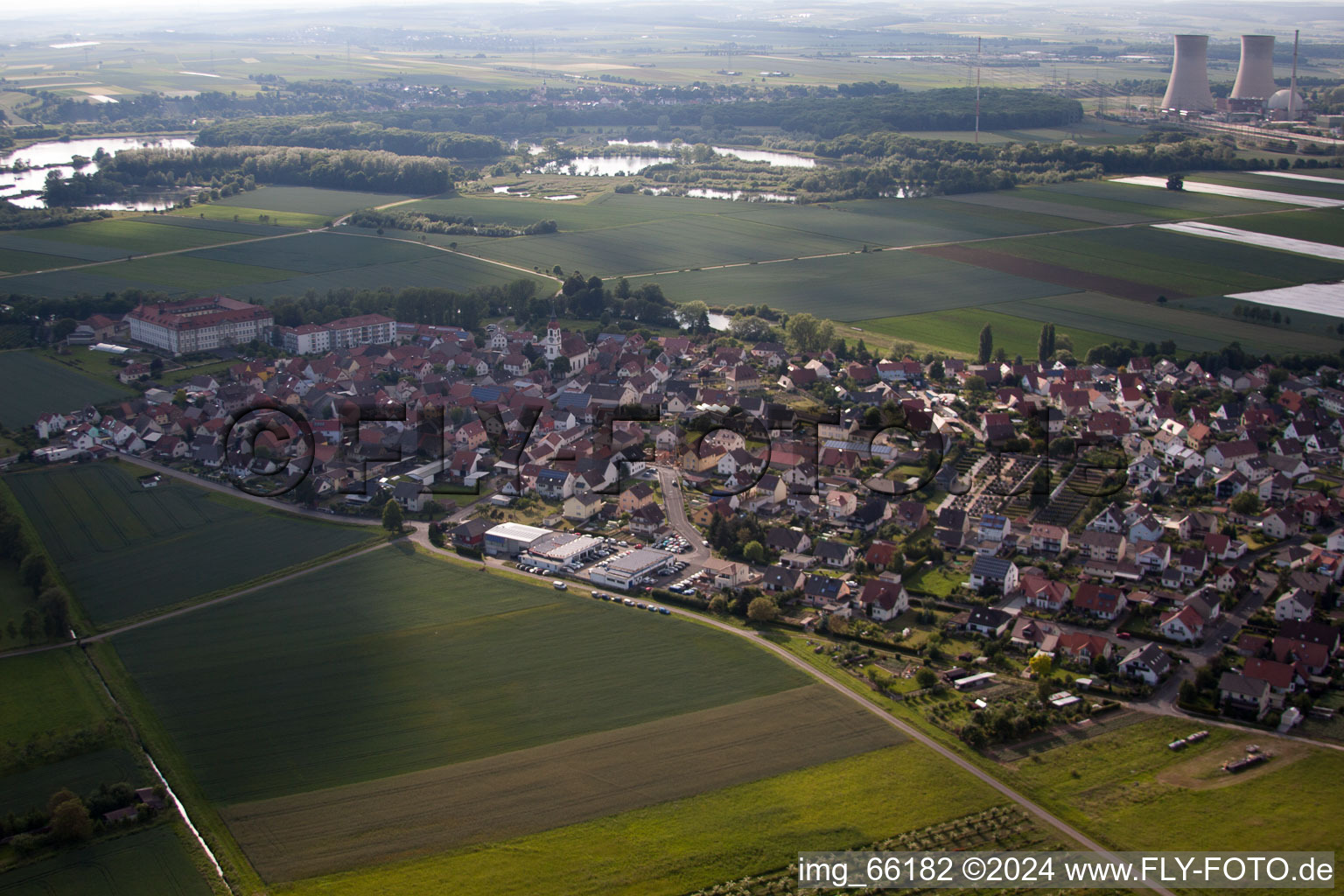 Quartier Heidenfeld in Röthlein dans le département Bavière, Allemagne vue d'en haut