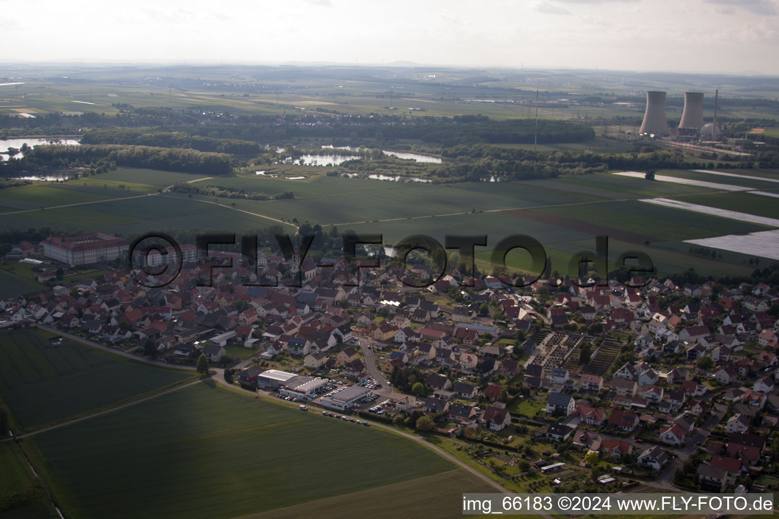 Quartier Heidenfeld in Röthlein dans le département Bavière, Allemagne depuis l'avion