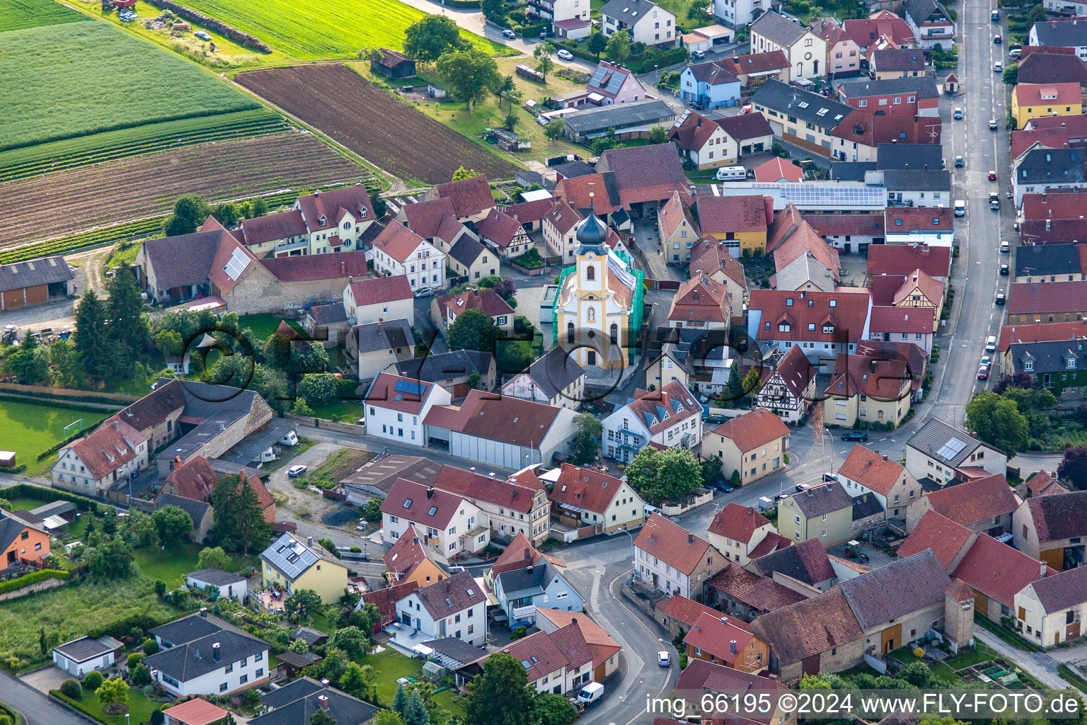 Photographie aérienne de Quartier Theilheim in Waigolshausen dans le département Bavière, Allemagne