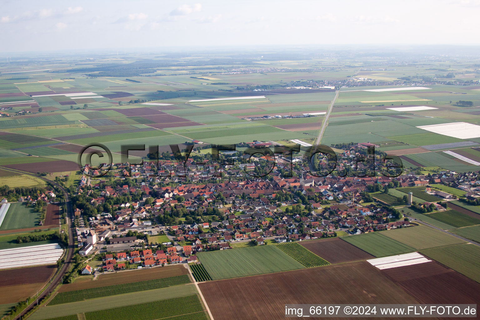 Bergtheim dans le département Bavière, Allemagne vue d'en haut