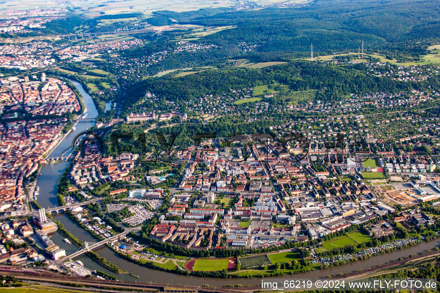 Photographie aérienne de Quartier Zellerau in Würzburg dans le département Bavière, Allemagne