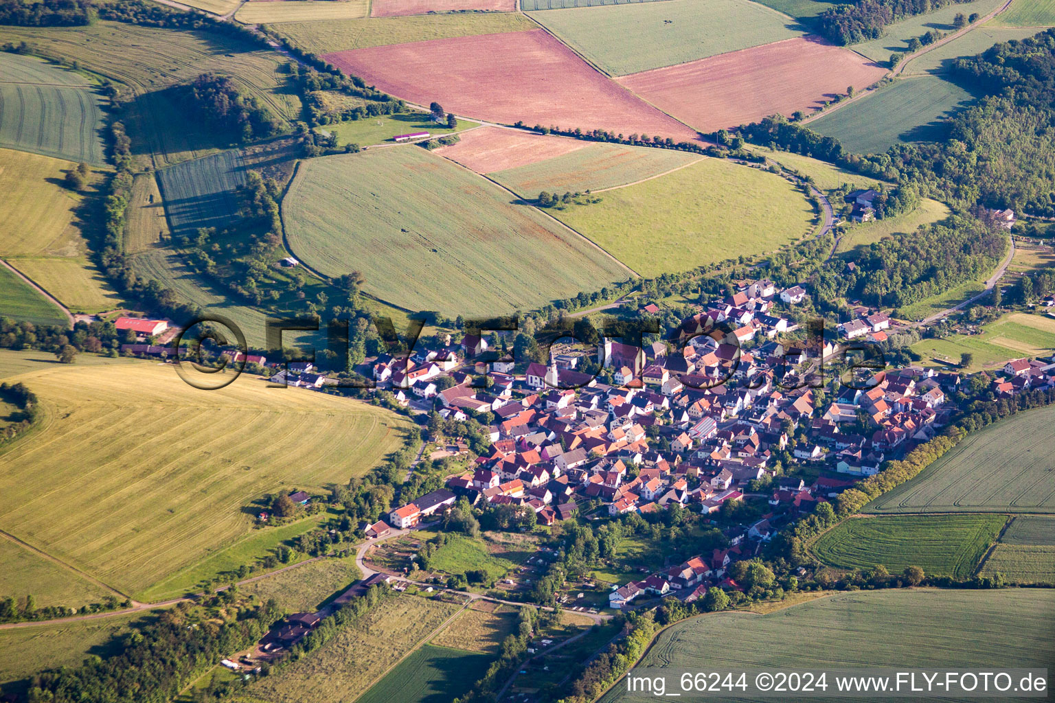 Vue oblique de Quartier Unteraltertheim in Altertheim dans le département Bavière, Allemagne