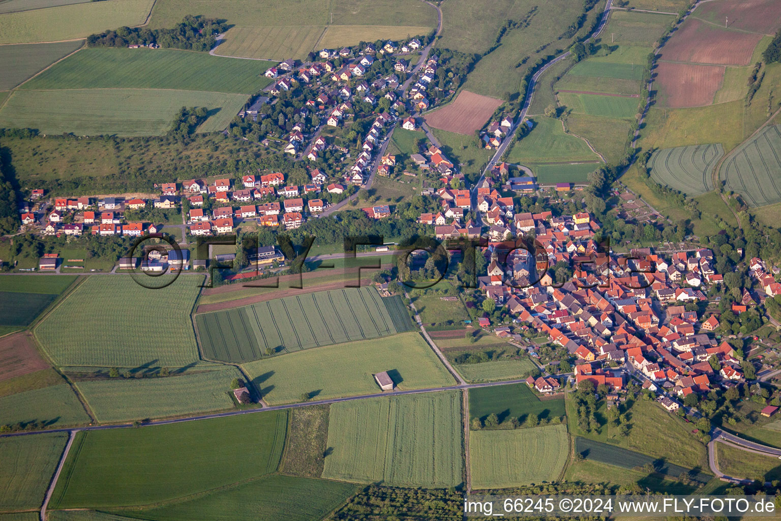 Vue aérienne de Quartier Unteraltertheim in Altertheim dans le département Bavière, Allemagne