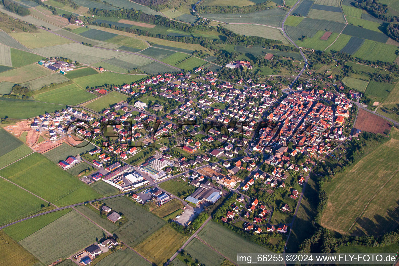 Photographie aérienne de Champs agricoles et surfaces utilisables à Werbach dans le département Bade-Wurtemberg, Allemagne