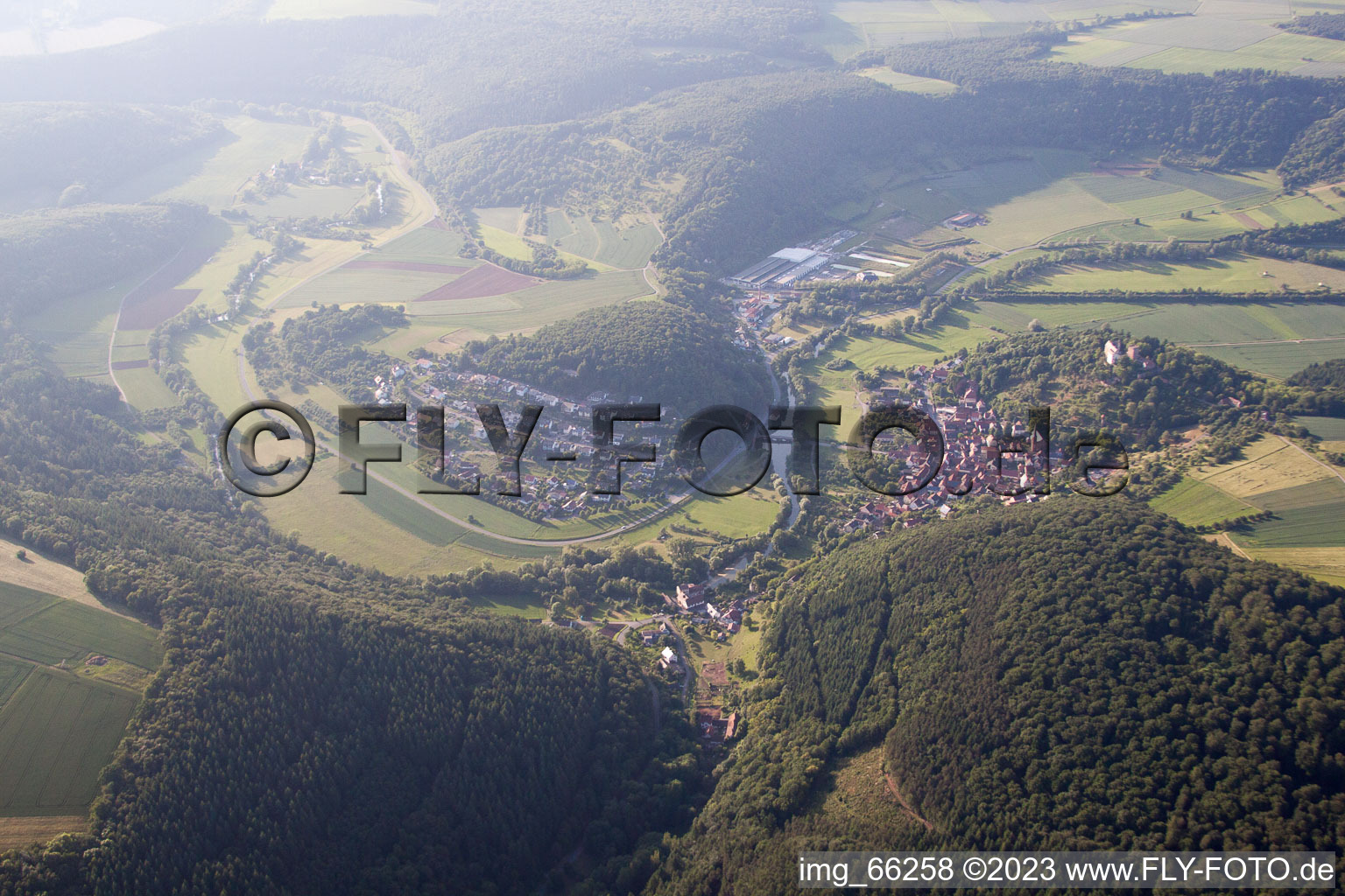 Photographie aérienne de Gamburg dans le département Bade-Wurtemberg, Allemagne