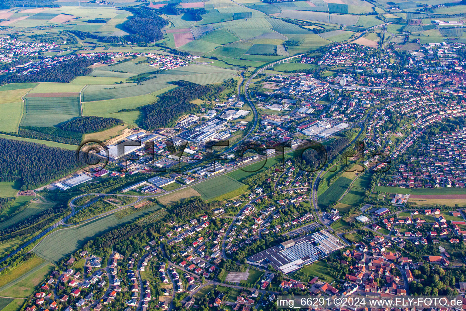 Vue oblique de Hainstadt dans le département Bade-Wurtemberg, Allemagne