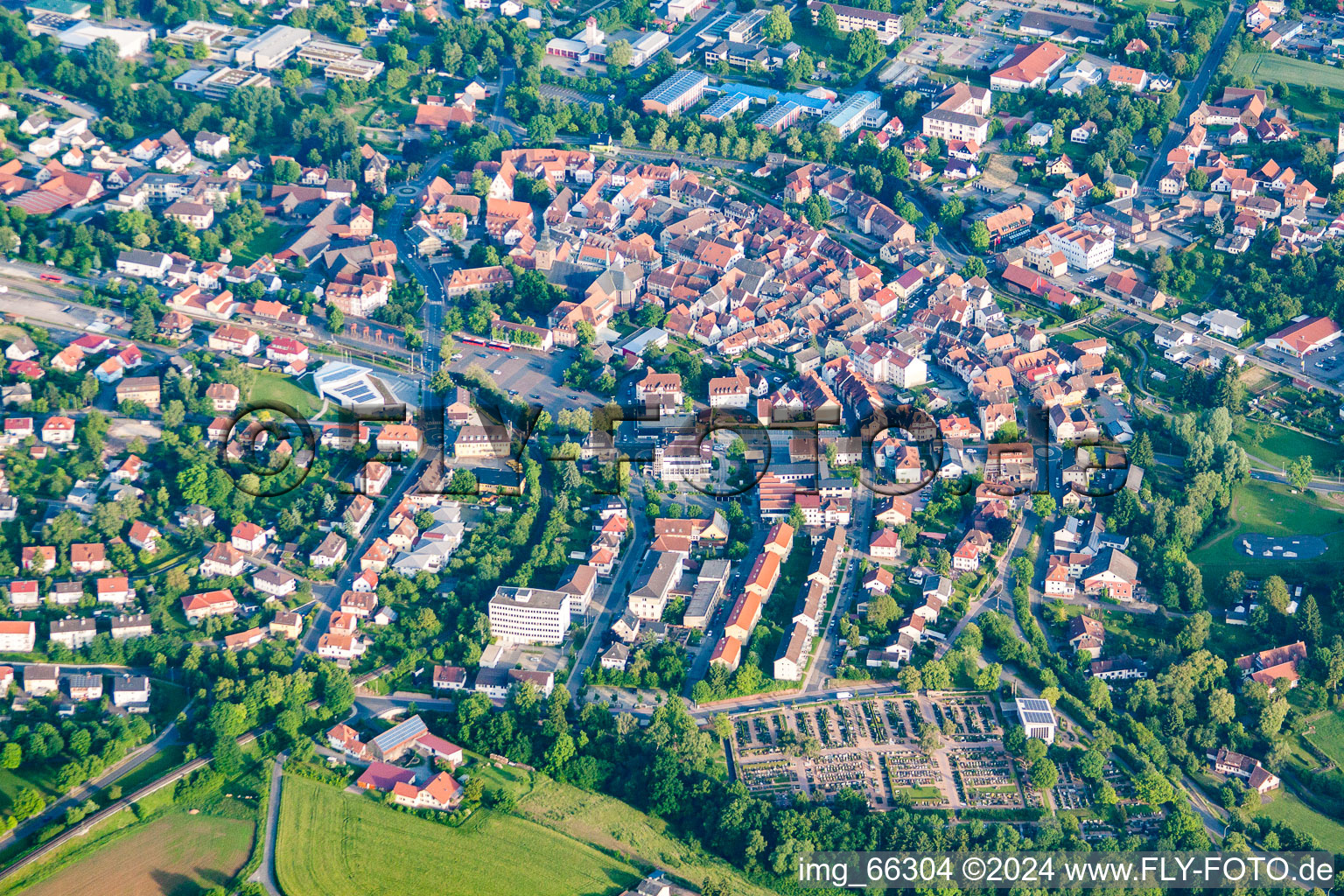 Vue aérienne de Zone de peuplement à Buchen dans le département Bade-Wurtemberg, Allemagne