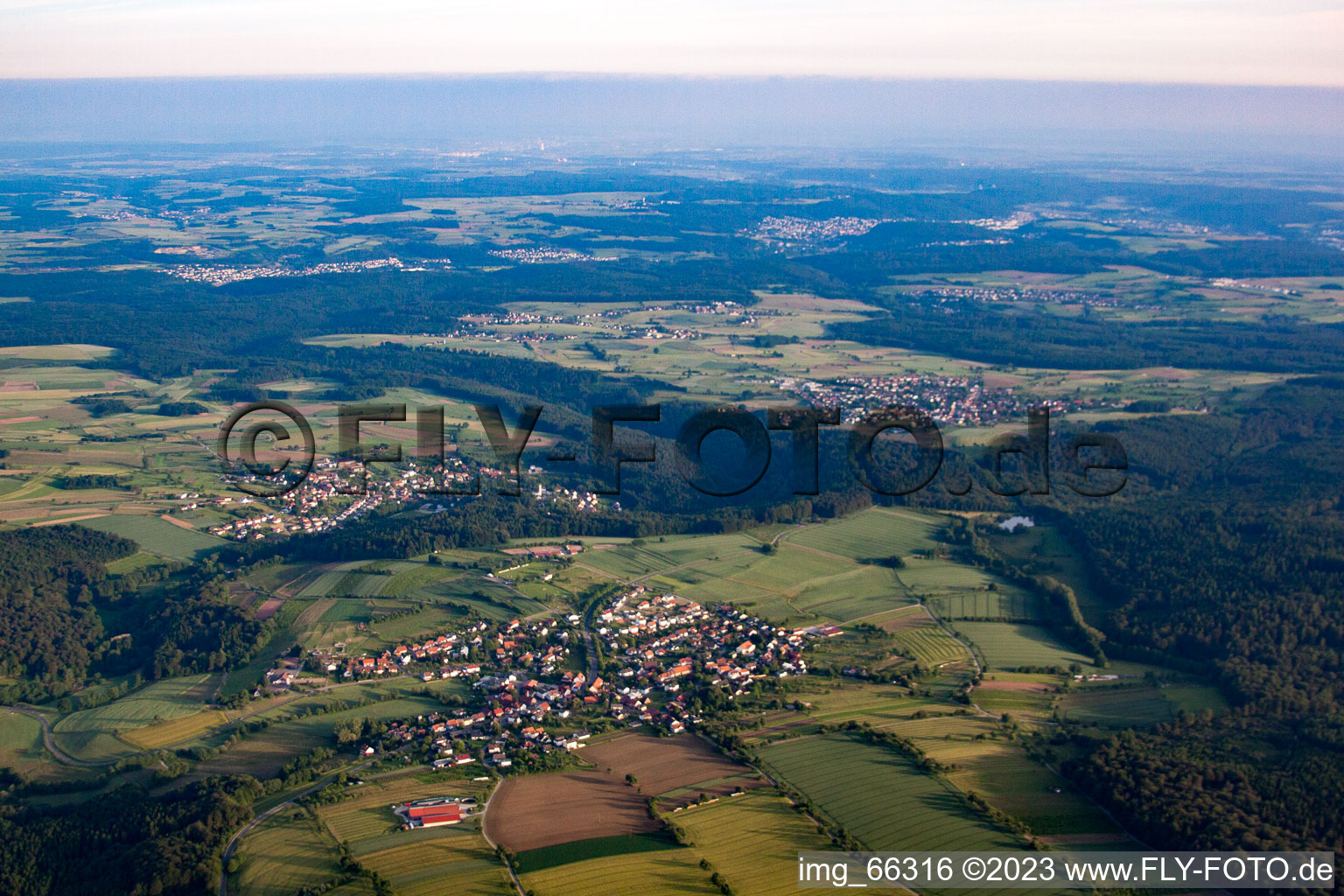 Vue aérienne de Dans le quartier Robern à Fahrenbach à Robern dans le département Bade-Wurtemberg, Allemagne