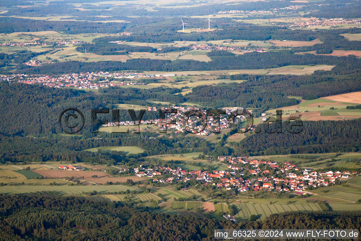 Vue aérienne de Quartier Krumbach in Limbach dans le département Bade-Wurtemberg, Allemagne