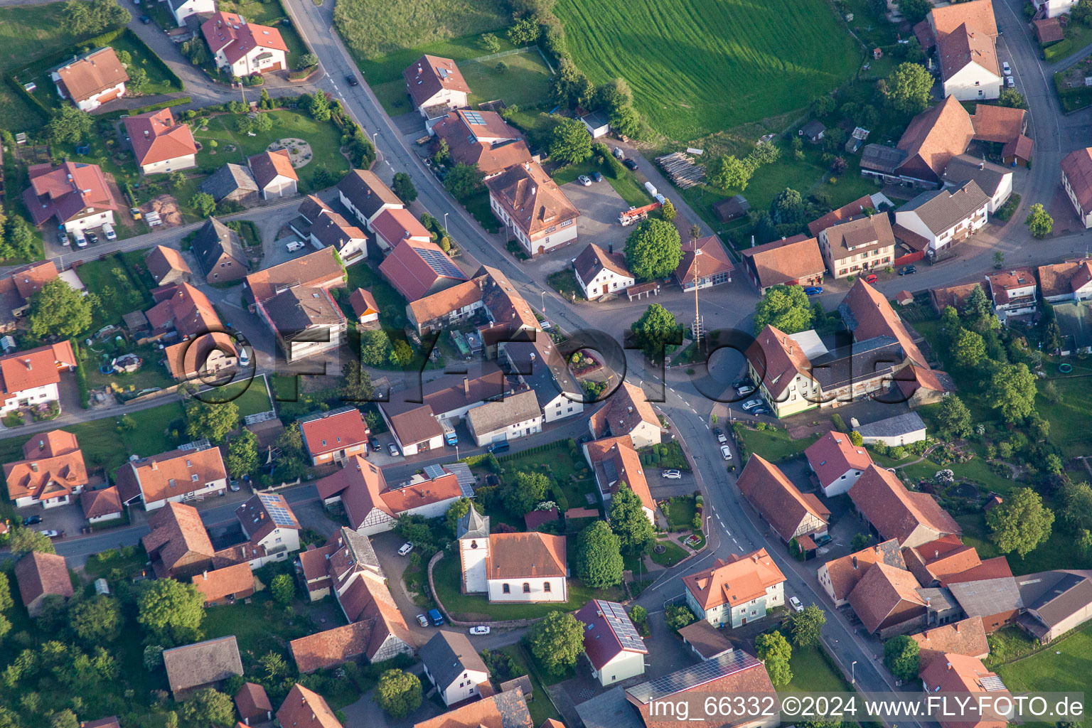 Vue aérienne de Schollbrunn dans le département Bade-Wurtemberg, Allemagne