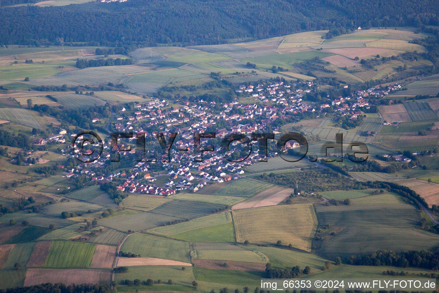 Photographie aérienne de Epfenbach dans le département Bade-Wurtemberg, Allemagne