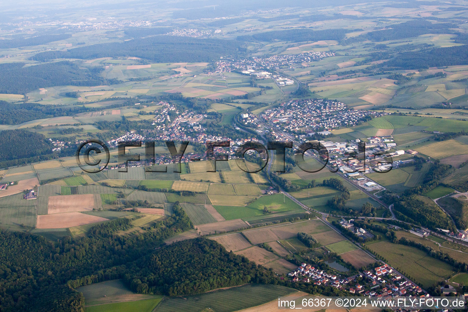 Photographie aérienne de Meckesheim dans le département Bade-Wurtemberg, Allemagne