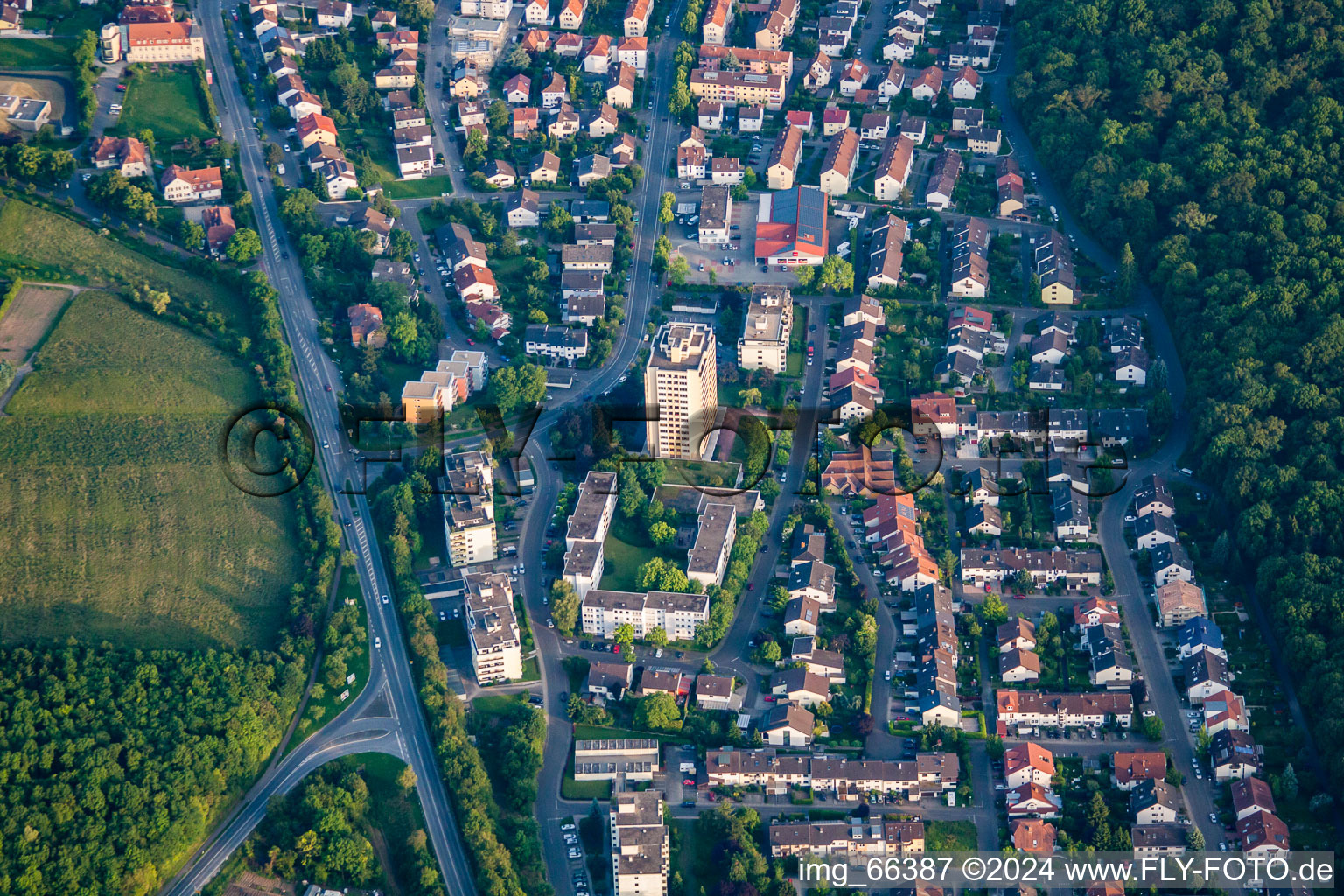 Vue aérienne de Barlachstr à Wiesloch dans le département Bade-Wurtemberg, Allemagne