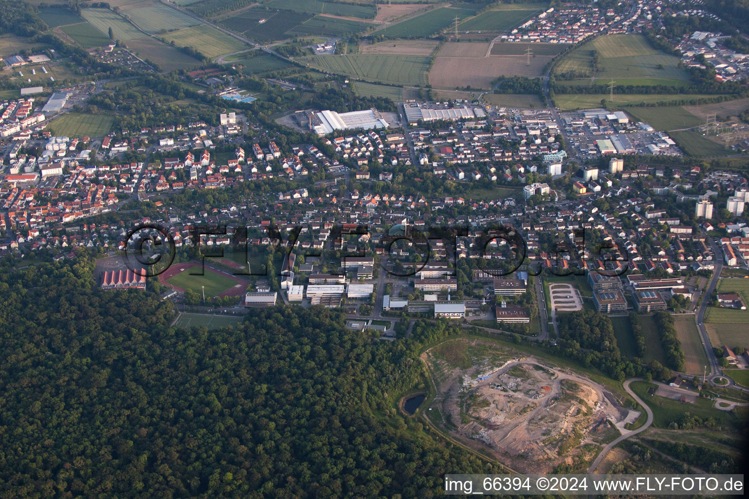 Vue aérienne de Gerbersruhstr à Wiesloch dans le département Bade-Wurtemberg, Allemagne