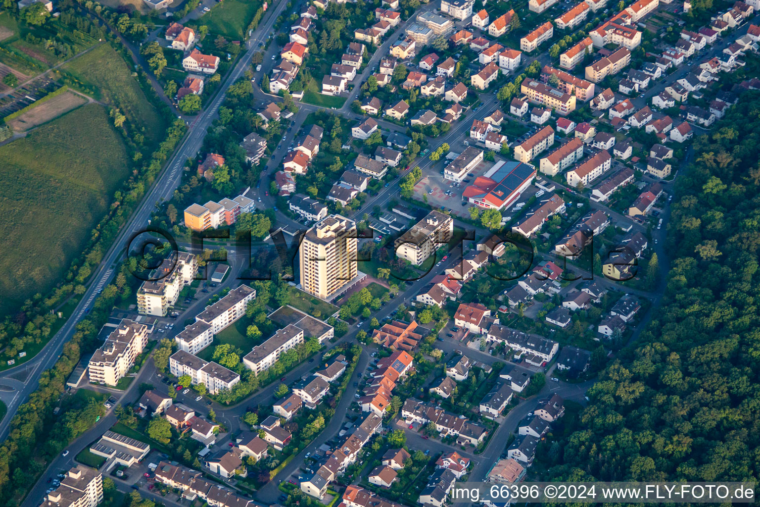 Vue aérienne de Slevogtstr à Wiesloch dans le département Bade-Wurtemberg, Allemagne