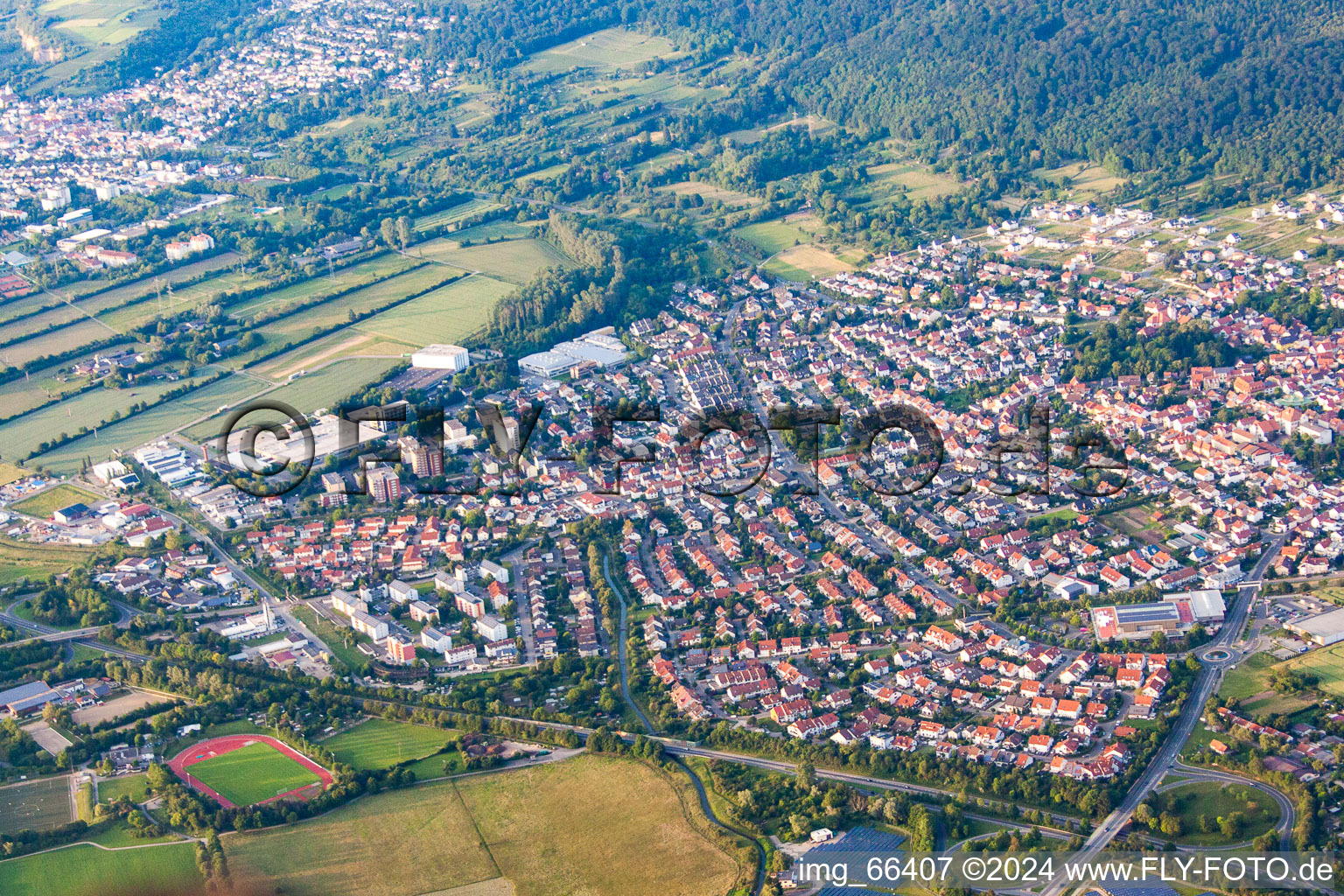 Photographie aérienne de Nußloch dans le département Bade-Wurtemberg, Allemagne