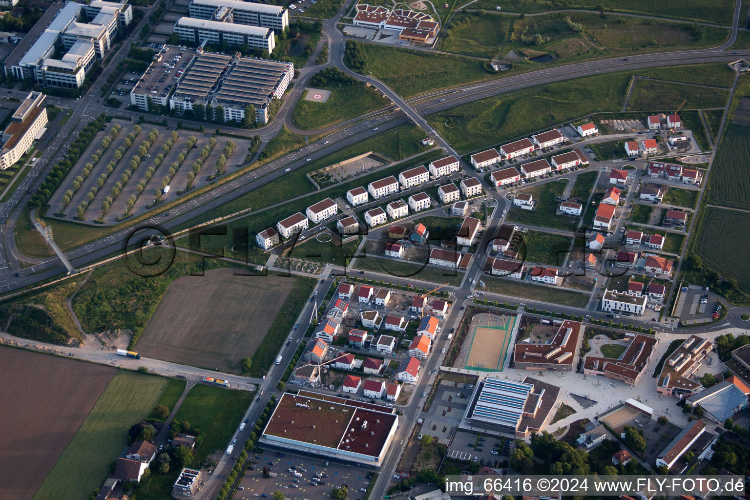 Photographie aérienne de Walldorf dans le département Bade-Wurtemberg, Allemagne