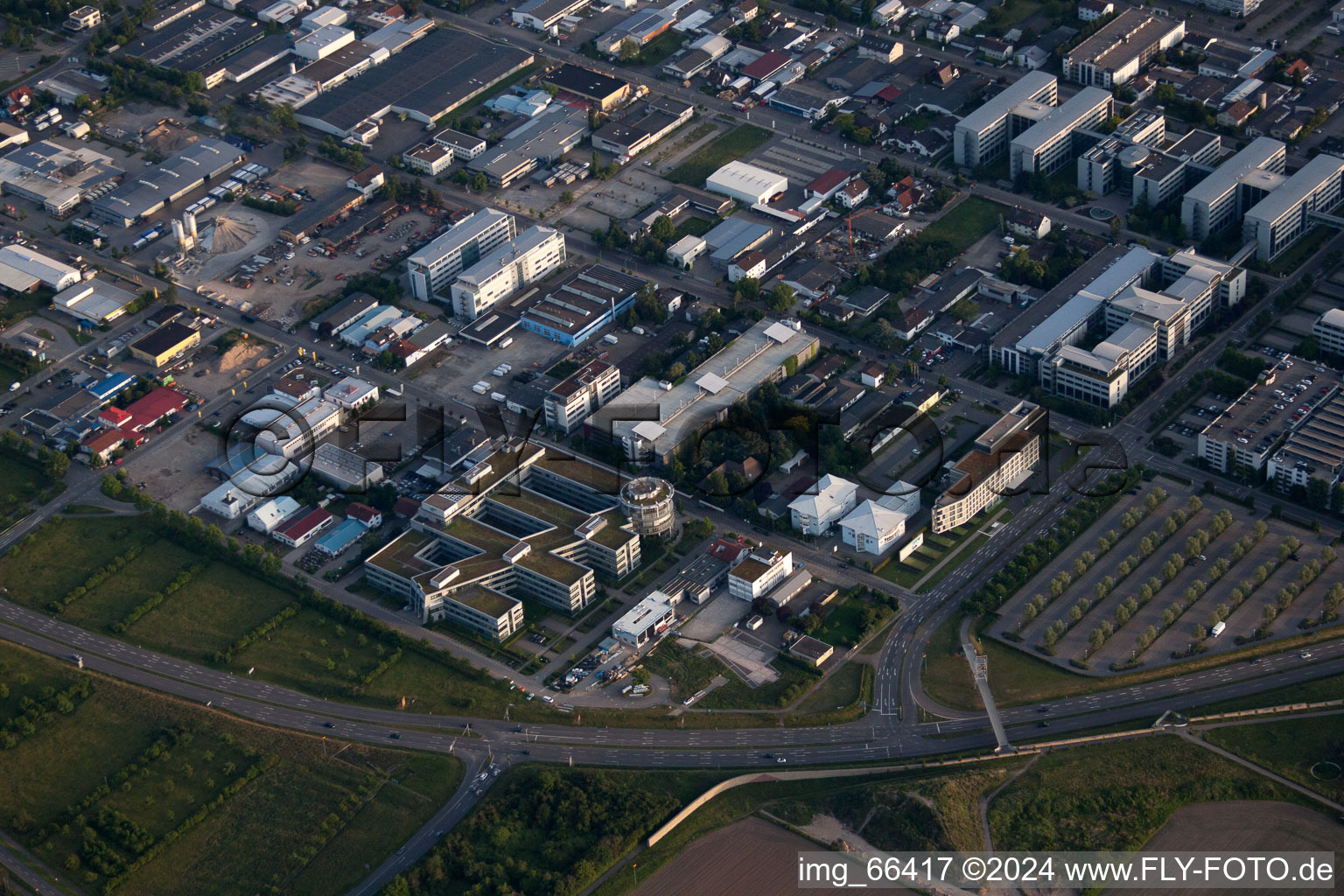 Vue oblique de Walldorf dans le département Bade-Wurtemberg, Allemagne