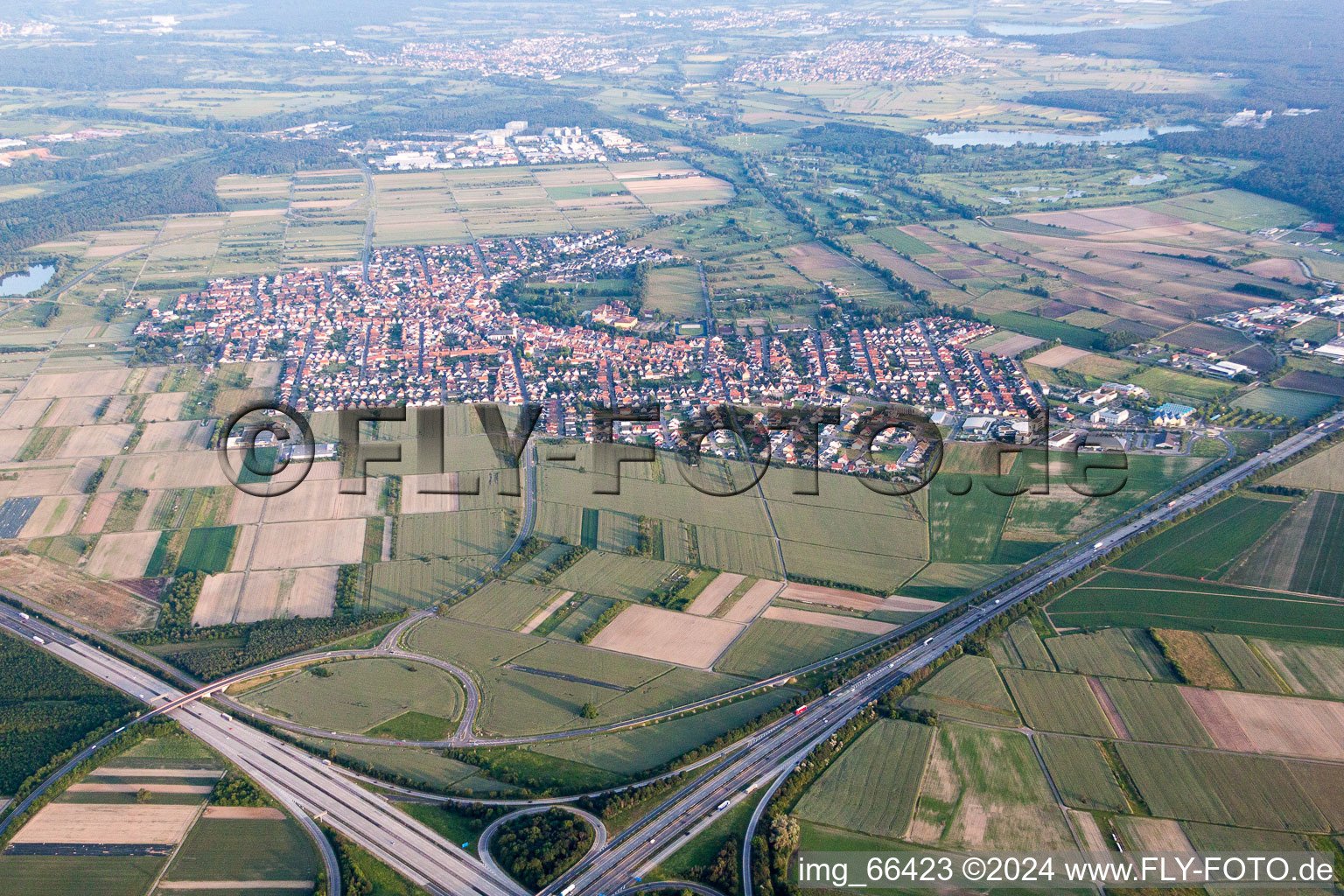 Quartier Rot in St. Leon-Rot dans le département Bade-Wurtemberg, Allemagne d'en haut