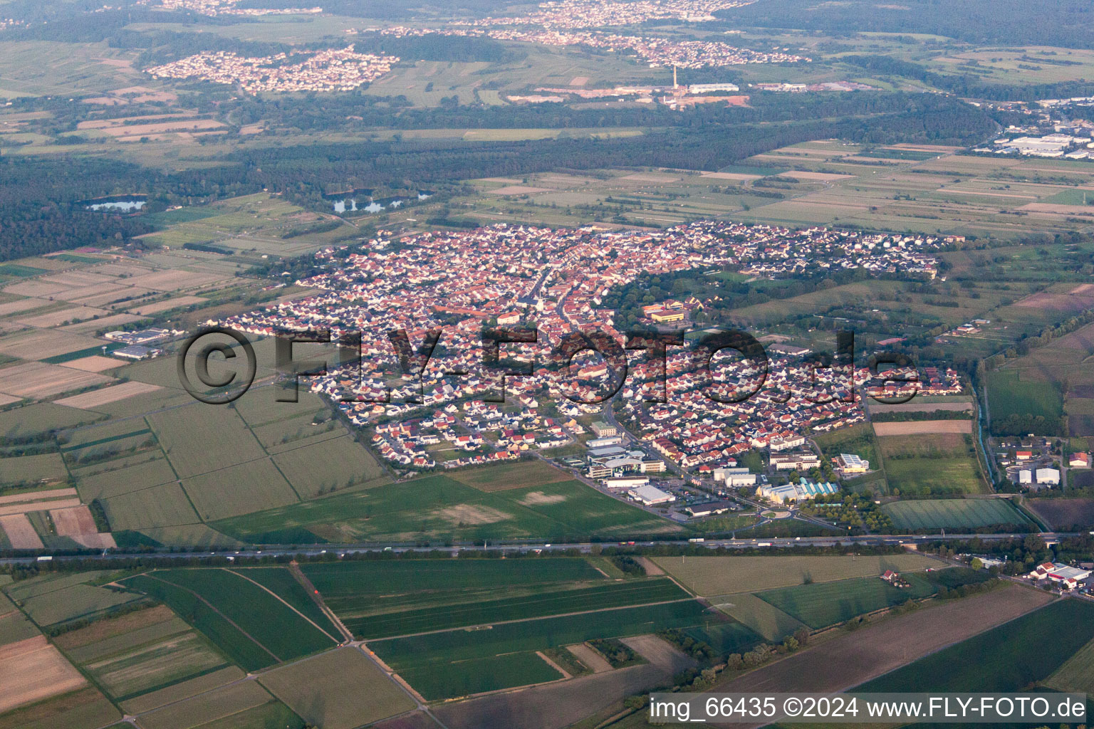 Photographie aérienne de Reilingen dans le département Bade-Wurtemberg, Allemagne