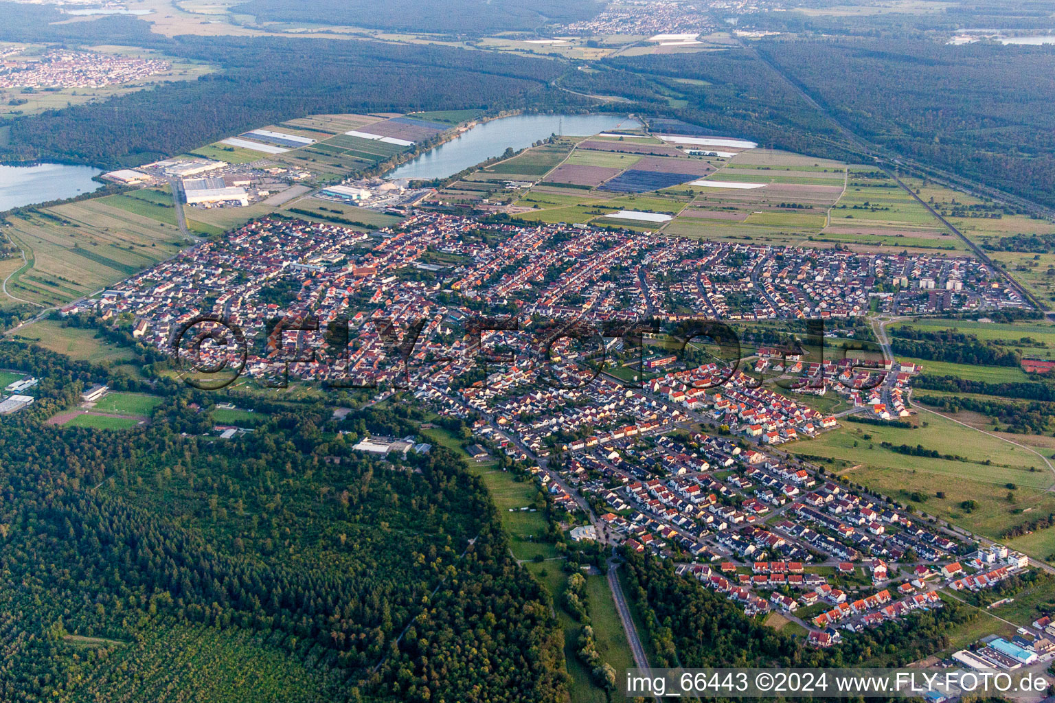 Photographie aérienne de Quartier Wiesental in Waghäusel dans le département Bade-Wurtemberg, Allemagne