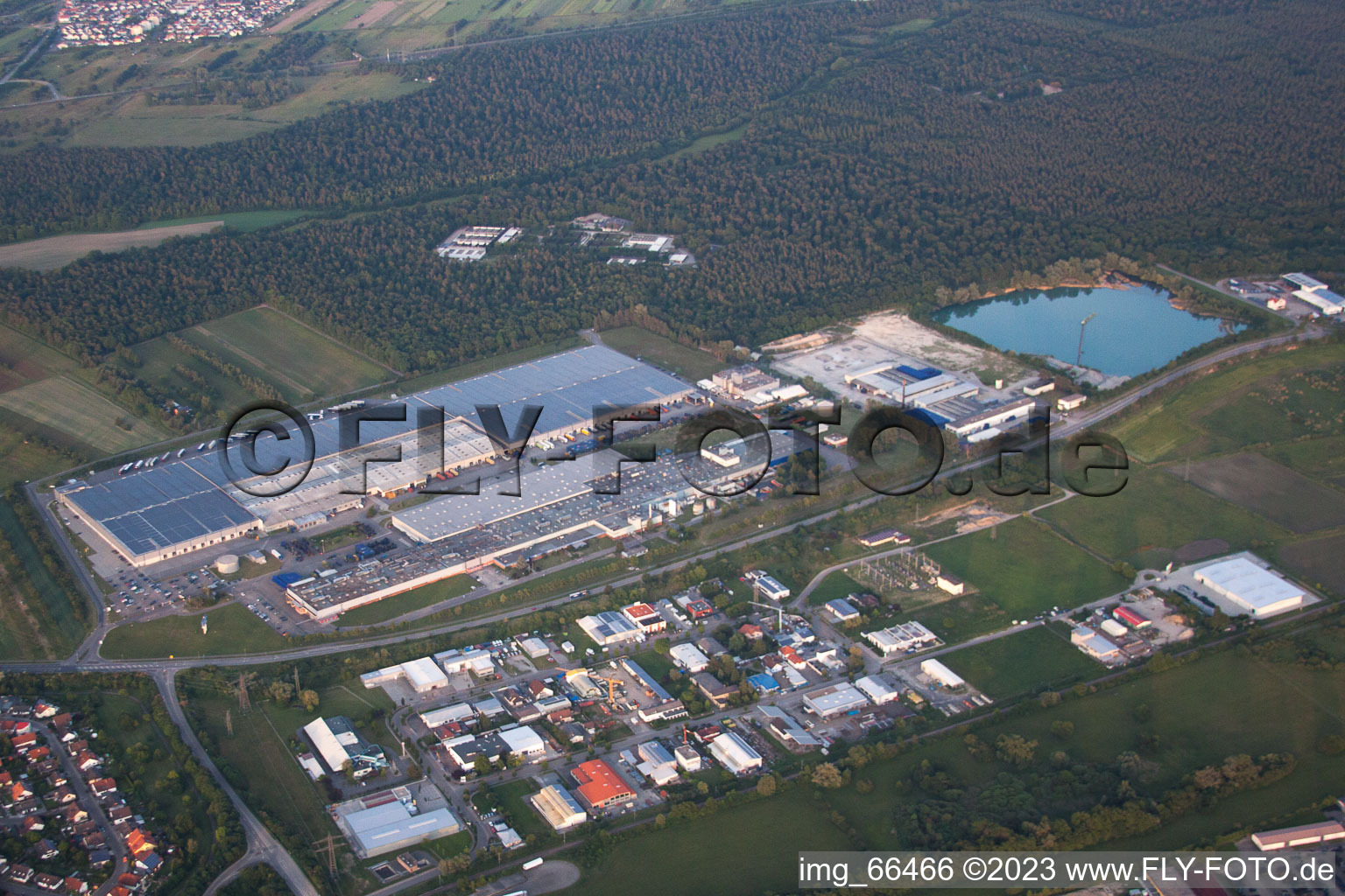 Photographie aérienne de Philippsburg dans le département Bade-Wurtemberg, Allemagne