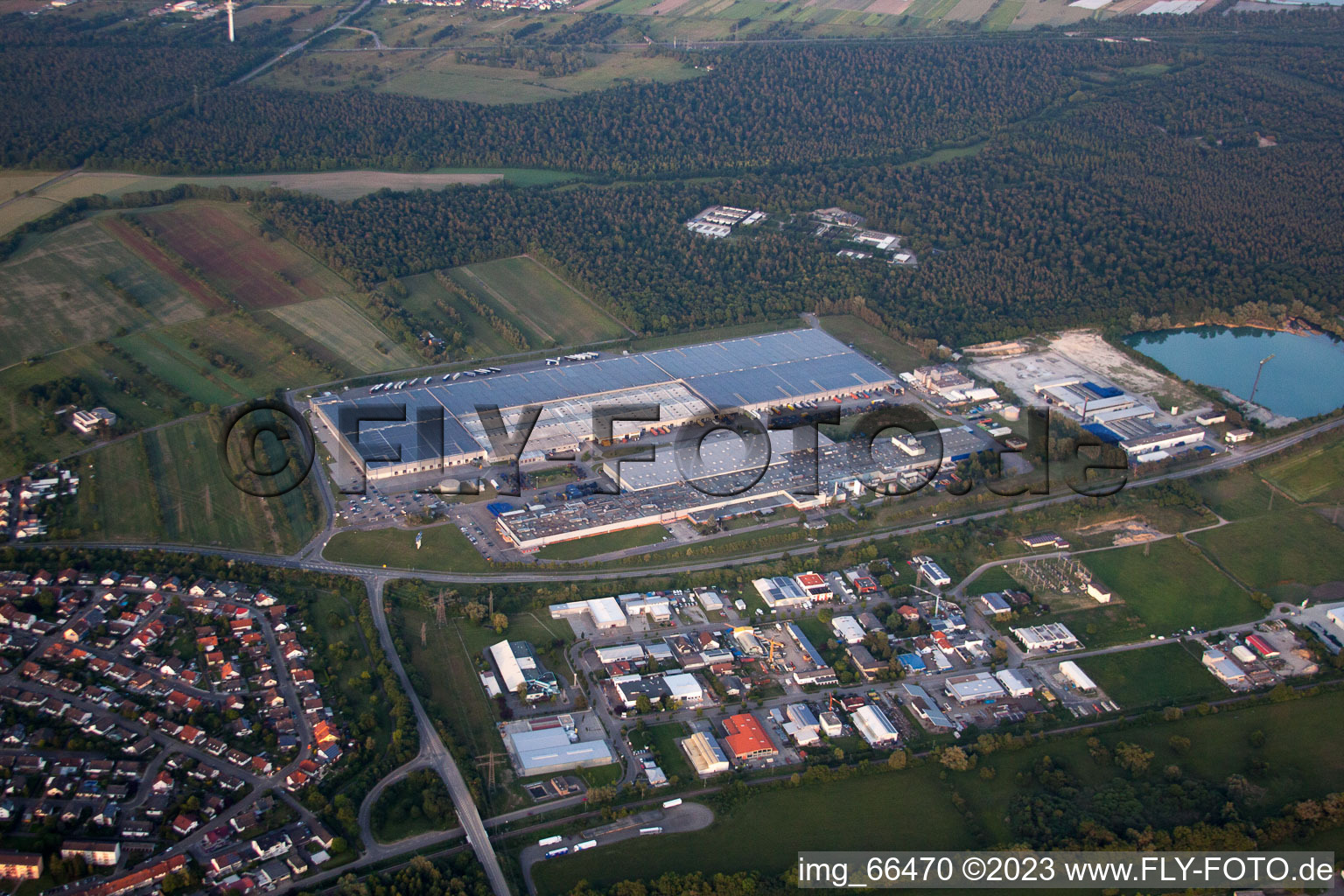 Philippsburg dans le département Bade-Wurtemberg, Allemagne hors des airs