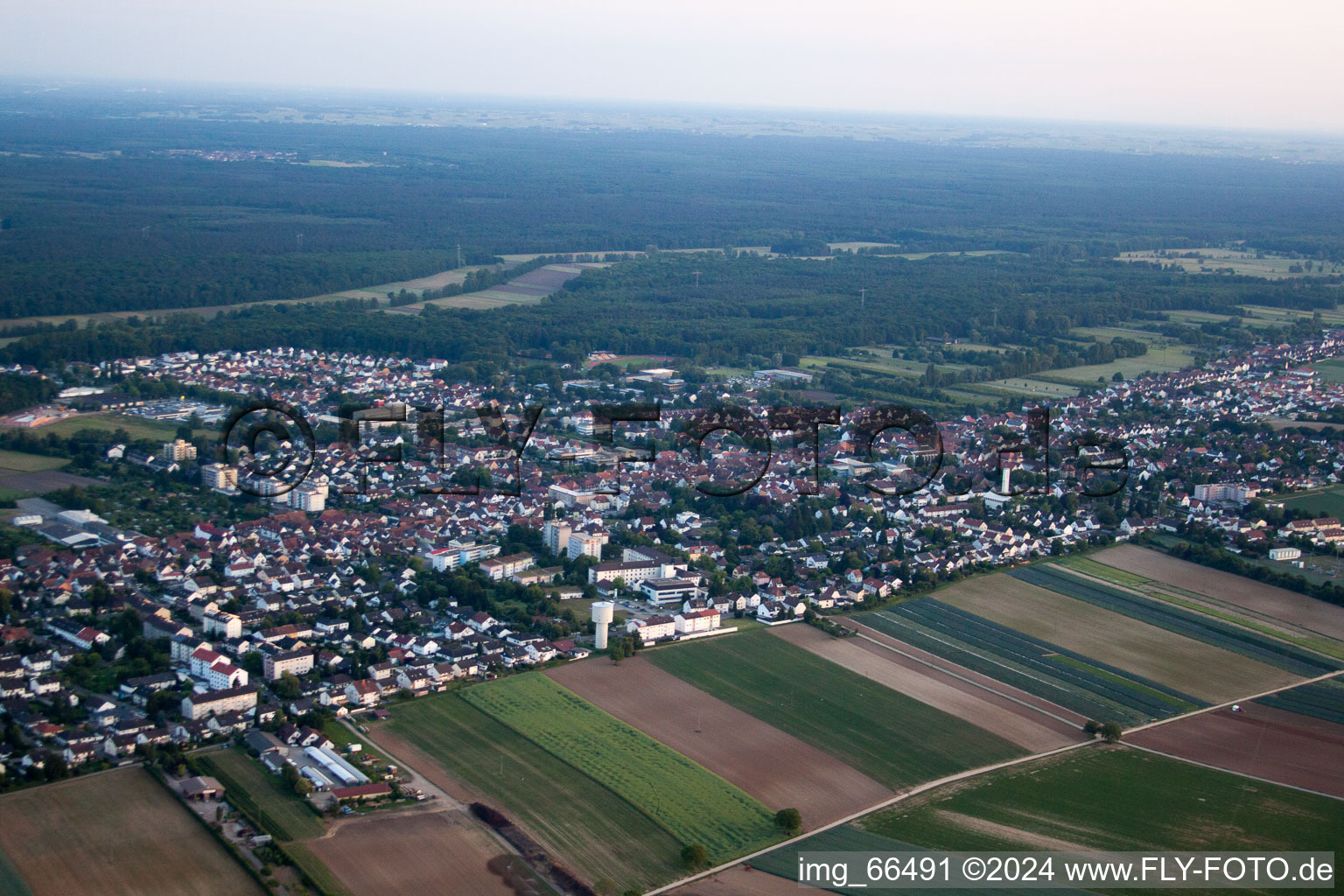 Vue aérienne de Du nord-est à Kandel dans le département Rhénanie-Palatinat, Allemagne