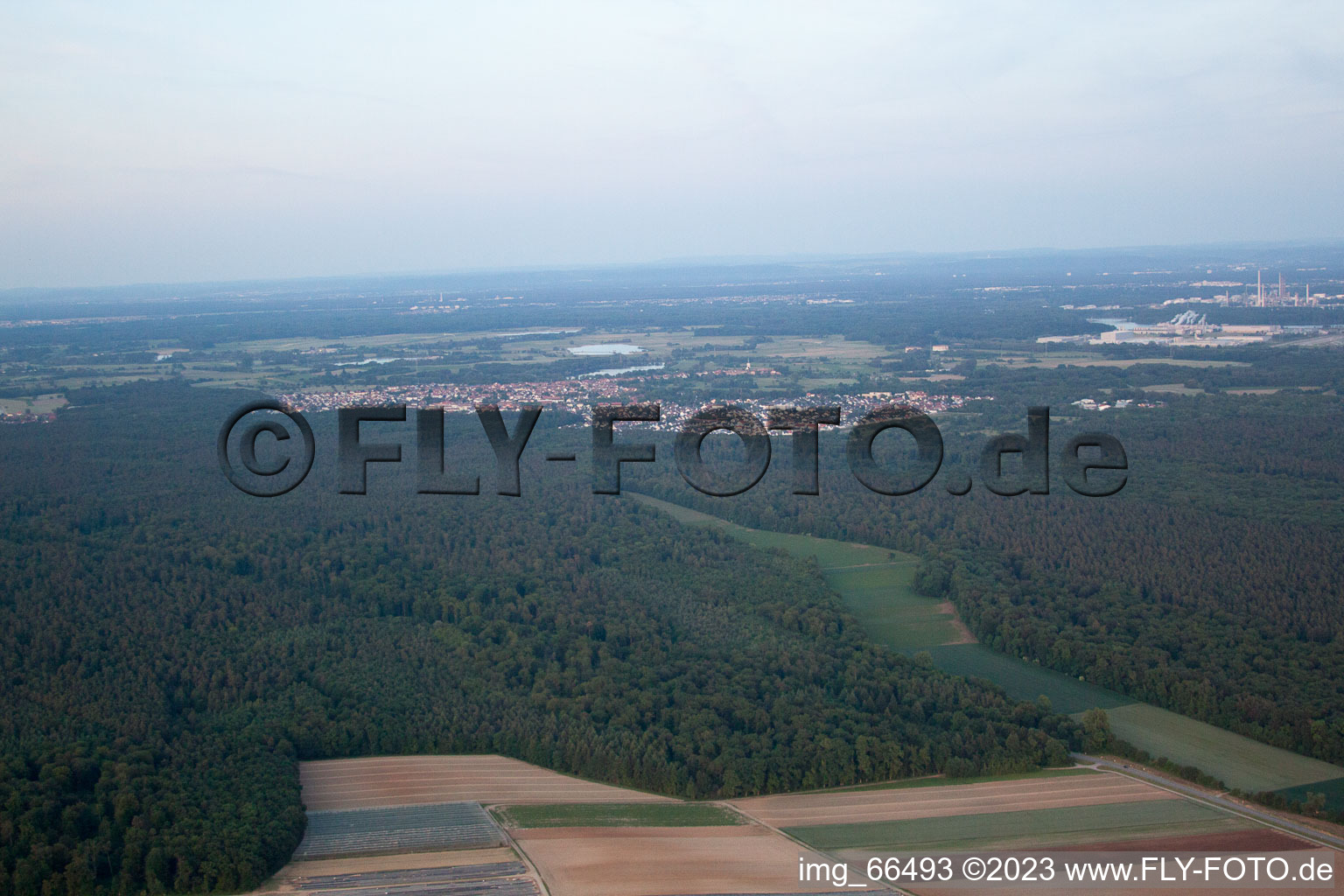 Photographie aérienne de Du nord-ouest à Jockgrim dans le département Rhénanie-Palatinat, Allemagne